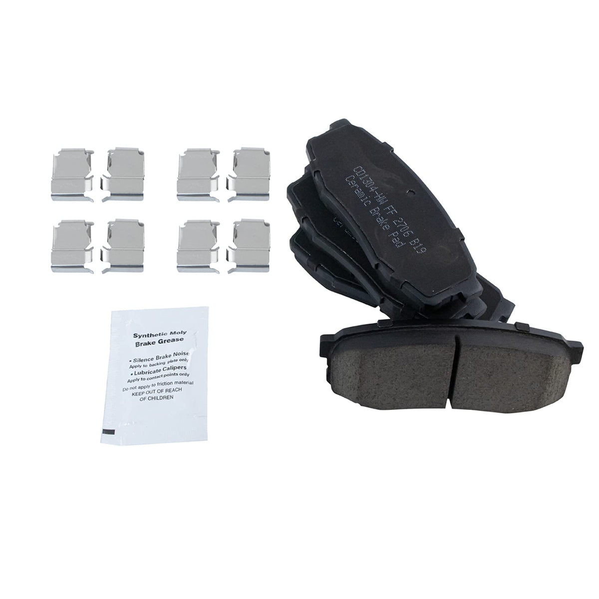 TRQ Rear Brake Pads Ceramic Compatible with 2008-2021 Lexus LX570 Toyota Land Cruiser Sequoia 2007-2021 Tundra