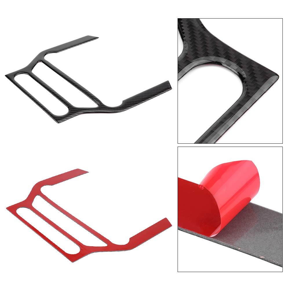 Acouto Carbon Fiber Center Console Panel Trim For 2015-2017 Multimedia Center Console Panel Frame Decorative Trim Sticker Car Styling Sticker Decals