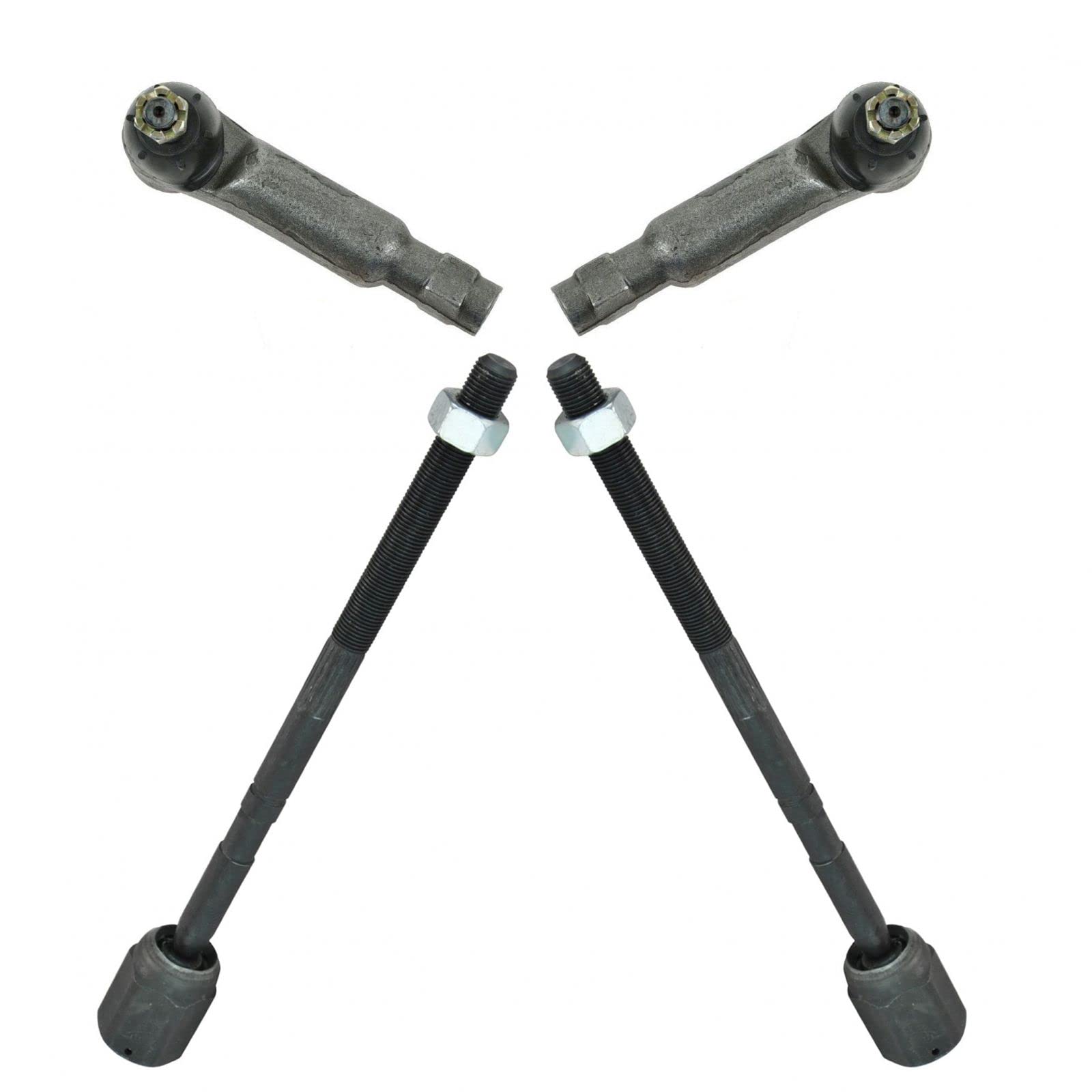 Trq Front Inner & Outer Tie Rod Kit Set Of 4 Compatible With Ford Mercury Lincoln New