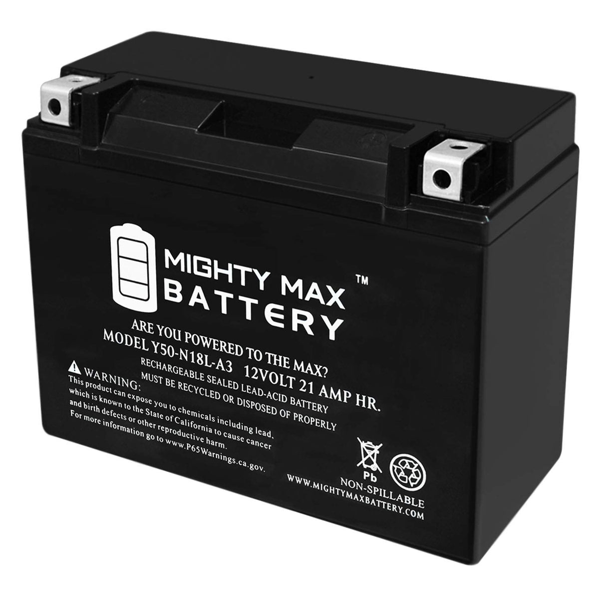 Mighty Max Battery Y50-N18L-A3 Battery For Honda Gl1500 Gold Wing 1500Cc 1988-2000