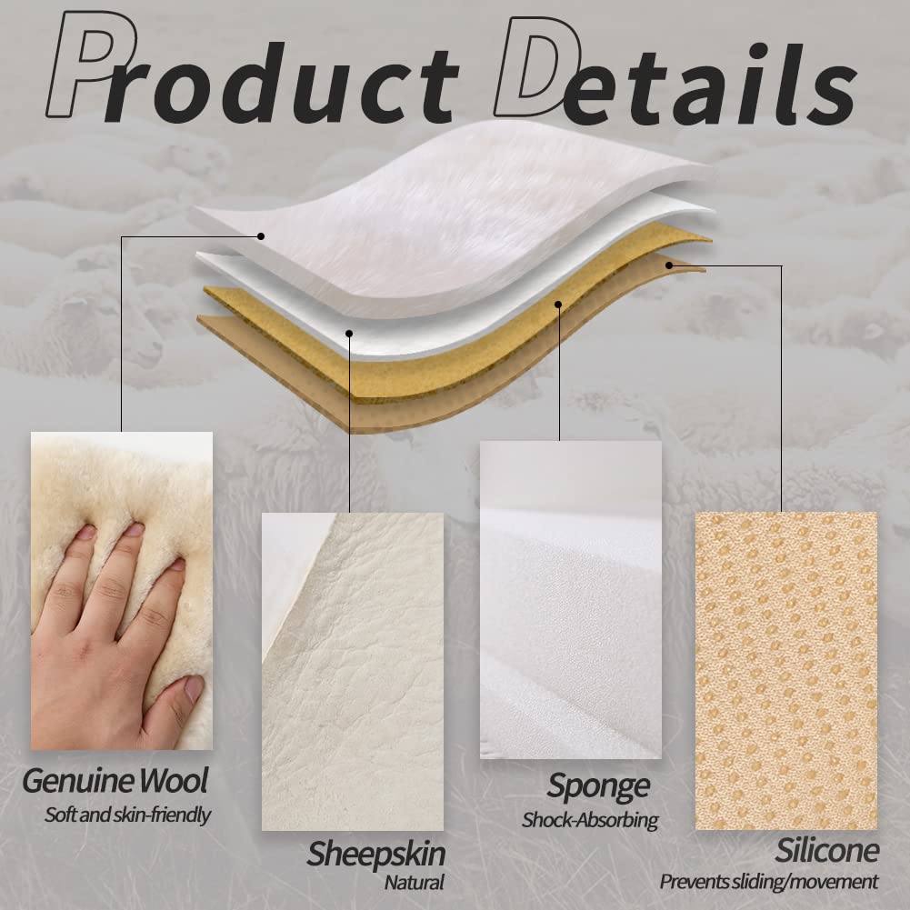 Llb Genuine Sheepskin Car Seat Cushion Seat Covers For Cars Trucks Suv Comfort Seat Protector Pad For Car Driver Seat Car Access