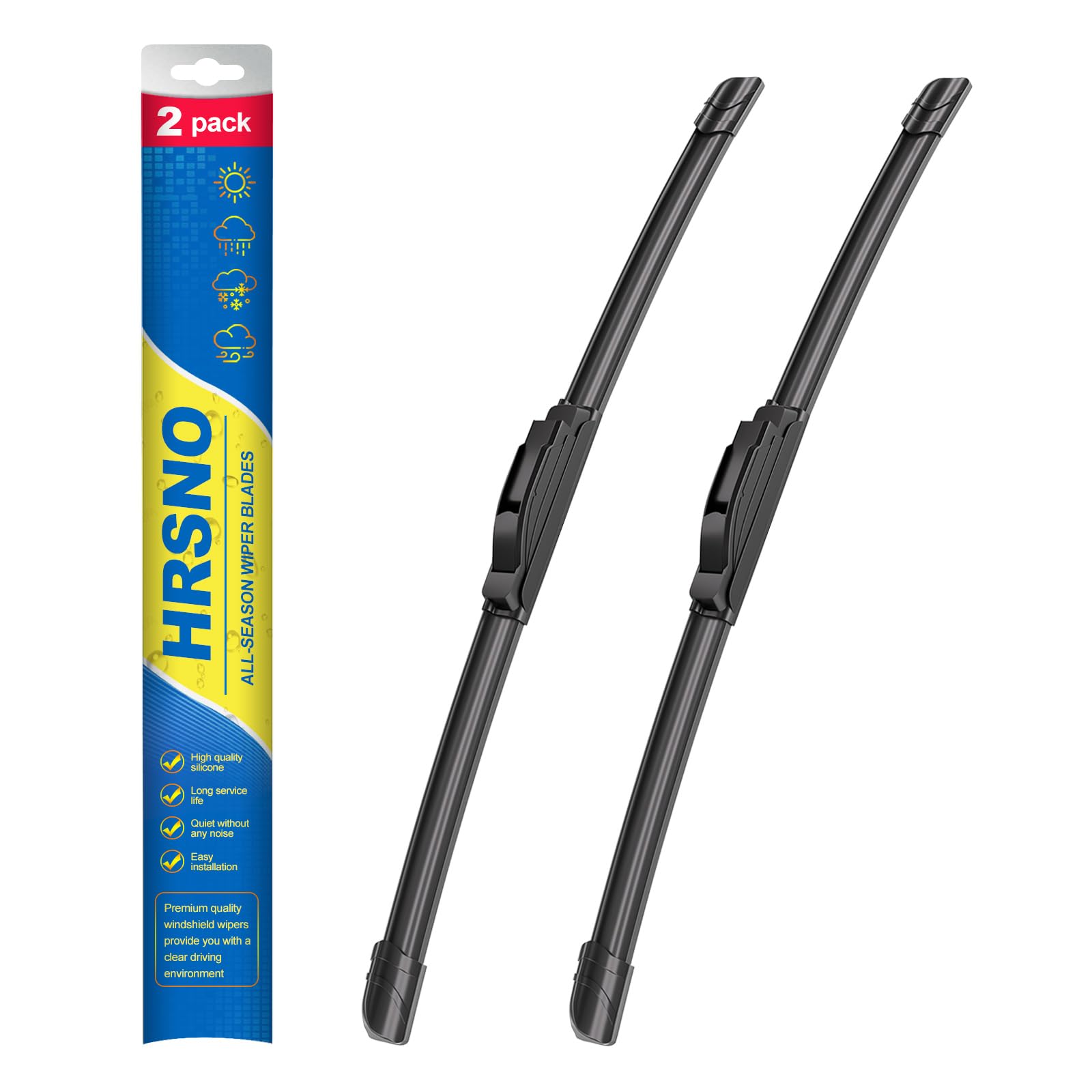 Hrsno 26''+18'' Wipers Replacement For Honda Civic 2021-2016 Hrv 2022-2016 Kia Sedona2021-2014 Nissan Murano 2023-2015 Toyota Ca