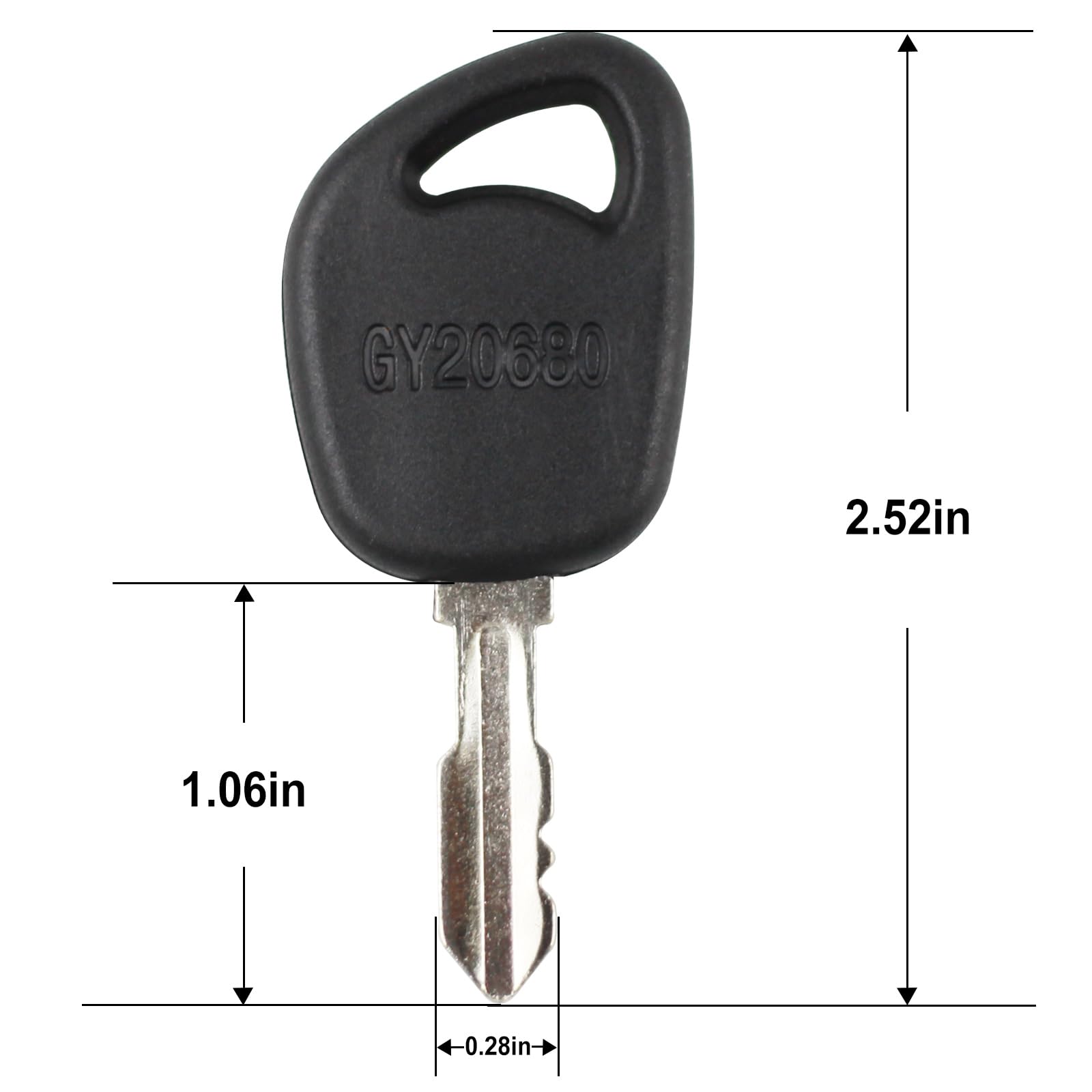 6Pcs Lawn Mower Ignition Keys Gy20680 Replacement For John Deere 1026R 2025R 2026R 100 La Lt Sst X Series 1026R L100 L110 L108 L