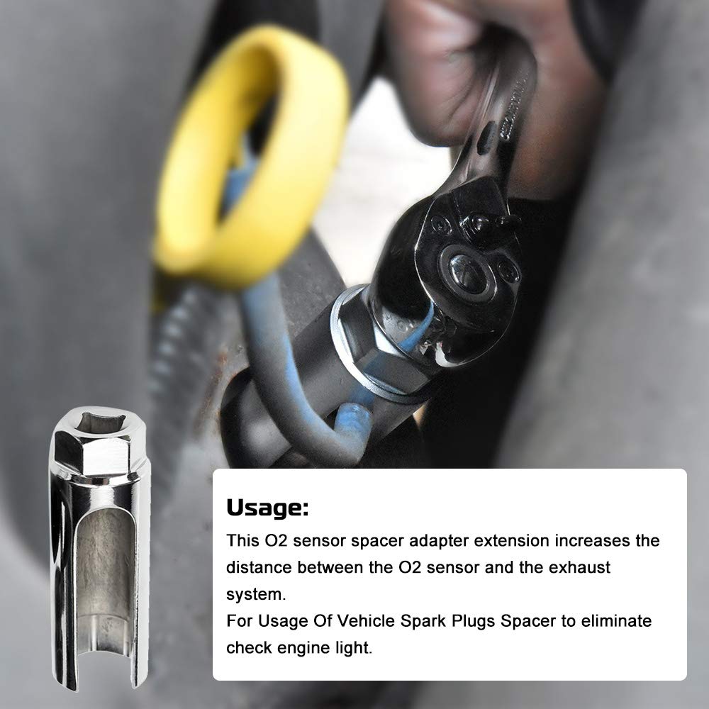 Gohawkteq Automotive Oxygen Sensor Socket Removal Tool Wrench And Thread Chaser Set 5Pcs