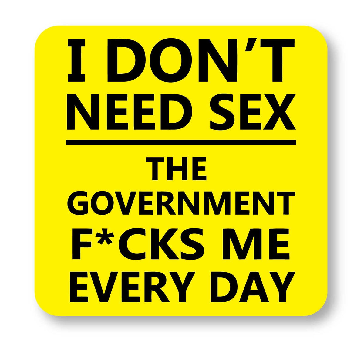 Stickerjoe Anti-Government Bumper Sticker Funny Libertarian 4'' X 4''