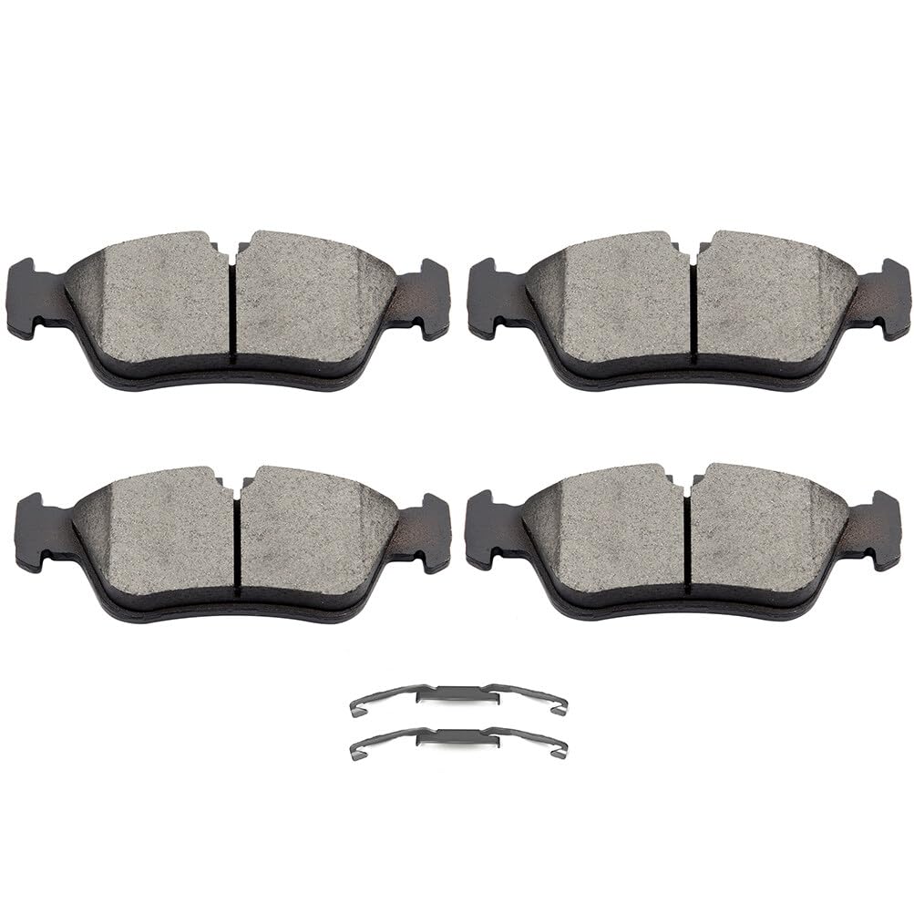 SCITOO D781 Front Ceramic Brake Pads Sets & Brake Hardware Fit For BMW 318i / 318is / 318ti / 320i / 323Ci / 323i / 323is / 325C