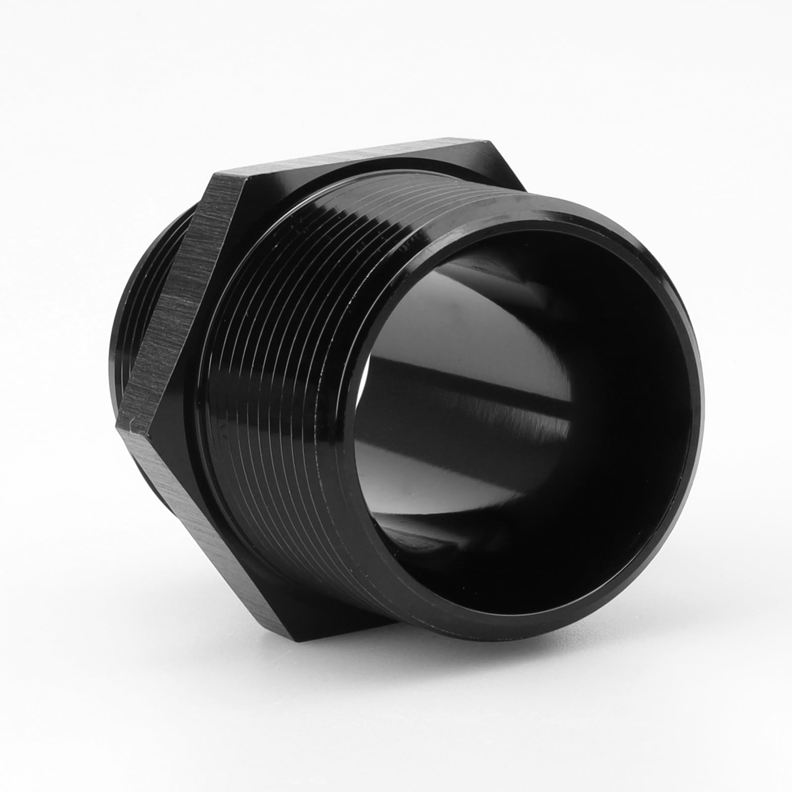 Ac Performance Male 1'' Npt To -16 An Flare Adapter Straight Aluminum Black