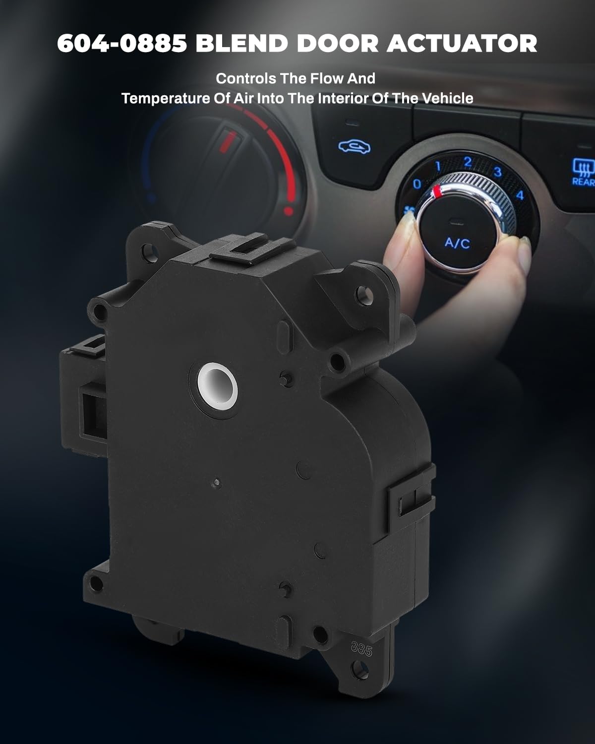 Lujuntec Blend Door Actuator Replaces 604-0885 Replacement For Honda For Odyssey 2005-2010,For Honda For Ridgeline 2006-2014, Ai