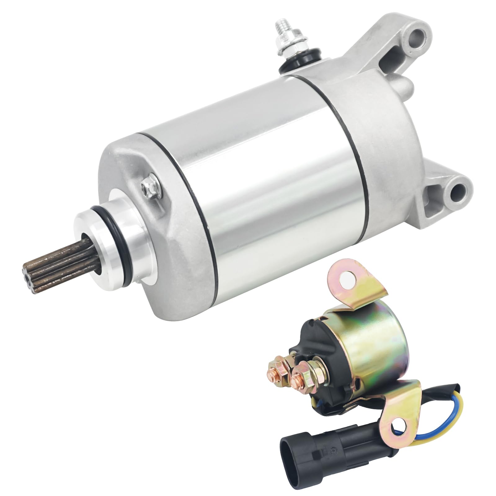 4014909 Starter Motor for Polaris Ranger 570 500 Polaris Sportsman 450 570 RZR 570 ACE 500 570, 4013015 4014290 with Solenoid Re