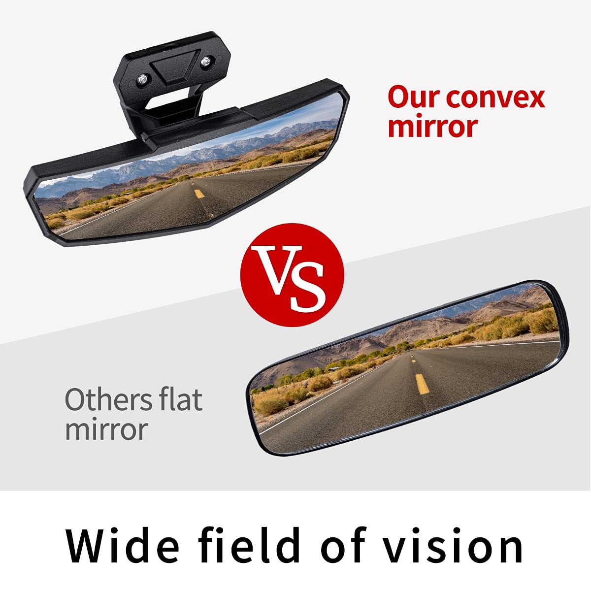 Dicater Center Rear View Mirror Compatible With Polaris Rzr Pro Xp / 4 / Le 2020 2021 2022 2023 High Definition Convex Rearview Mirrors # 2883763