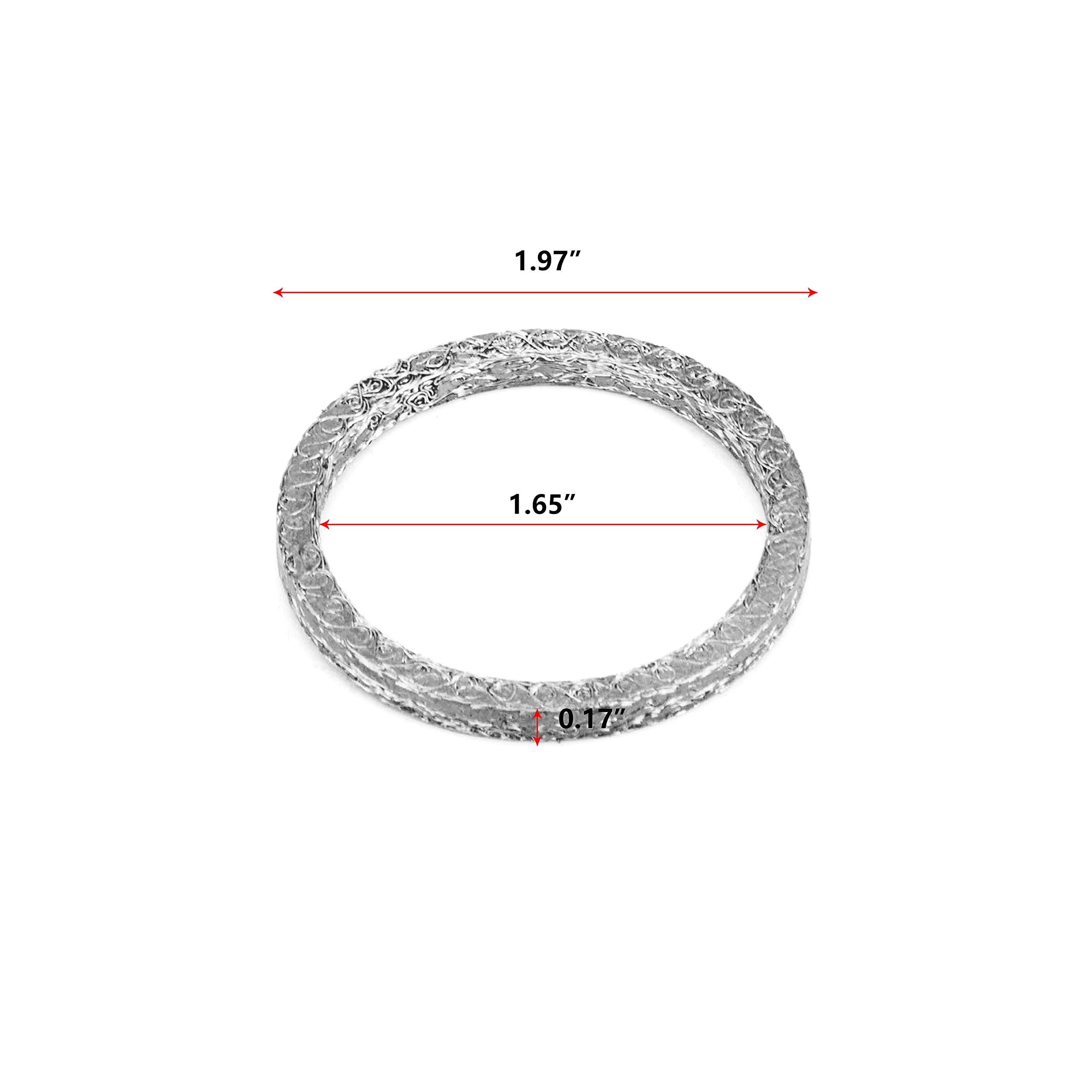 Mofun Exhaust Gasket Kit Harley Exhaust Flange Compatible With 1984-2023 Harley Big Twin Sportster Touring Softail Dyna,Steel Mesh Style
