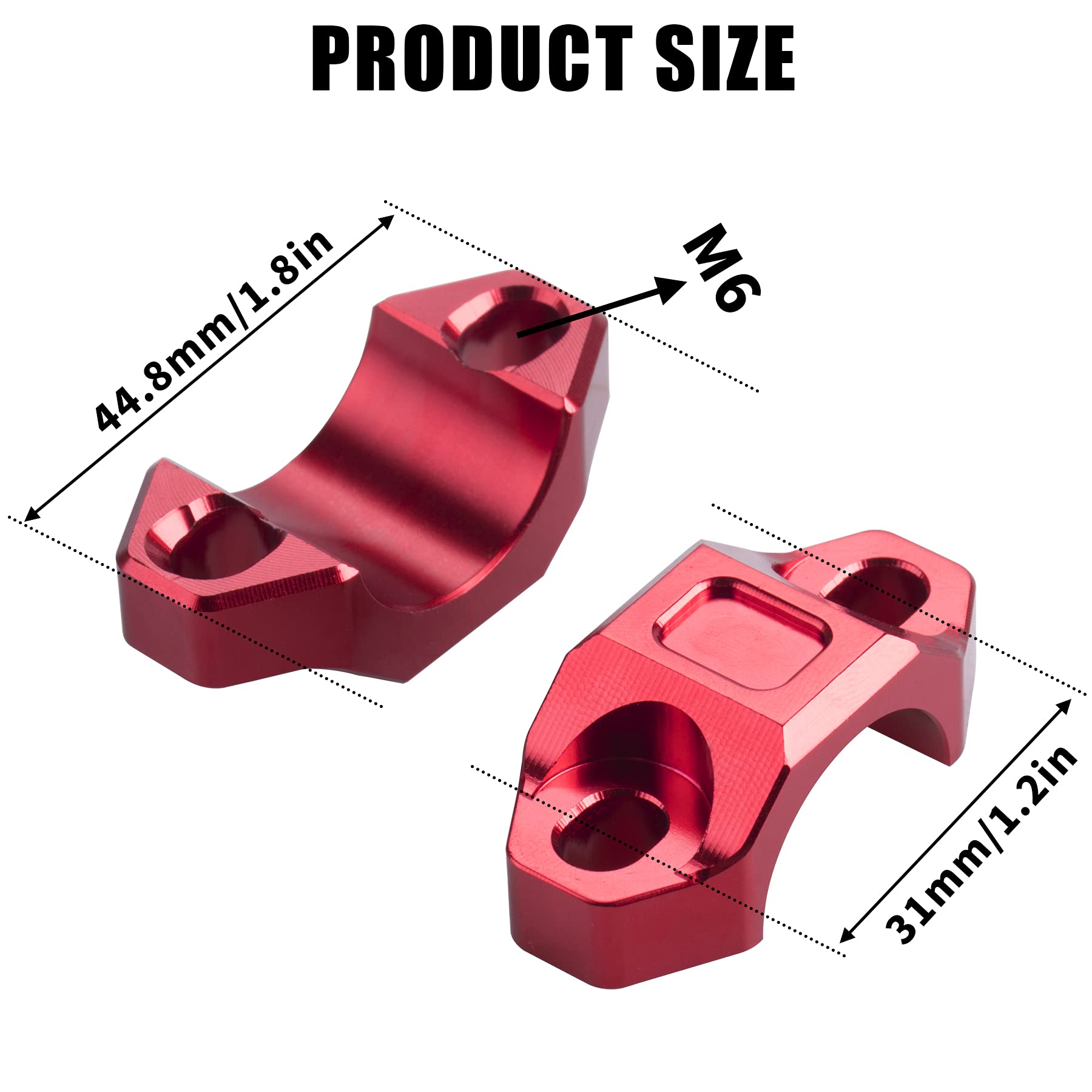Oraevy Cnc Engine Kill Switch Mounting Backplate For 7/8'' Handlebars -Red