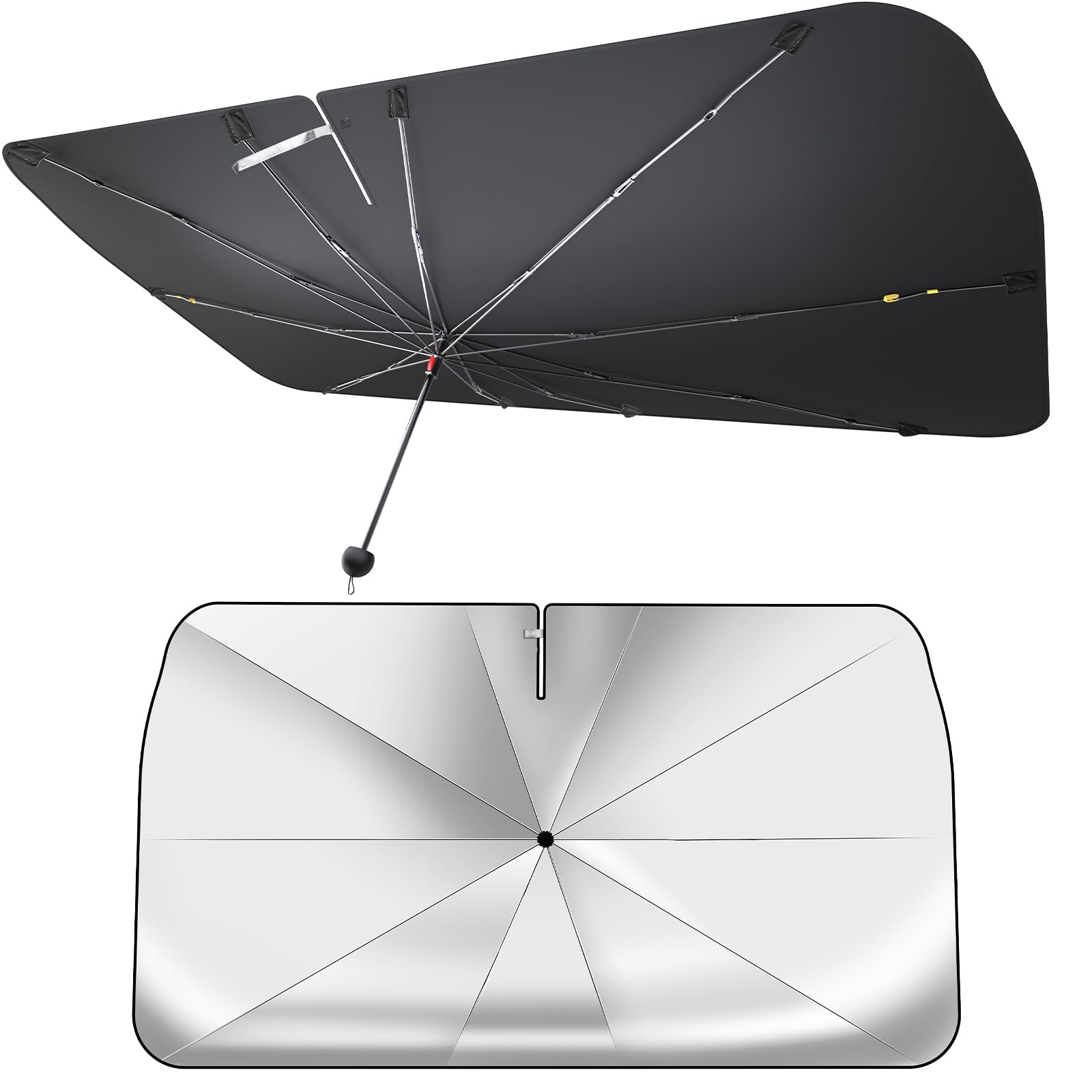 7F Car Sun Shade Umbrella, Protect from Sun Rays and Protect Interior, Sunshade for Car Windshield, Bendable Handle Windshield C
