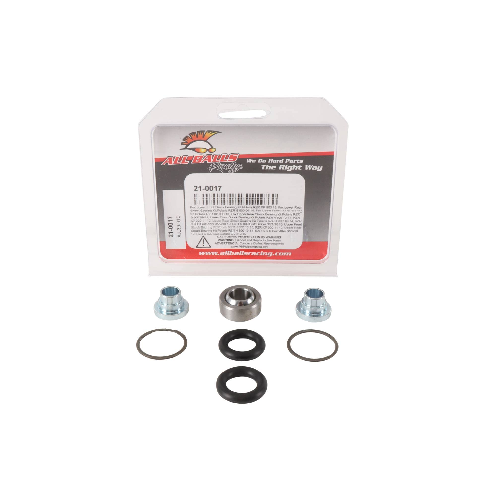 All Balls Racing 21-0017 Shock Bearing Kit Compatible with/Replacement For Polaris RZR 4 800 2010-2014, RZR S 800 2009, 2011-2014