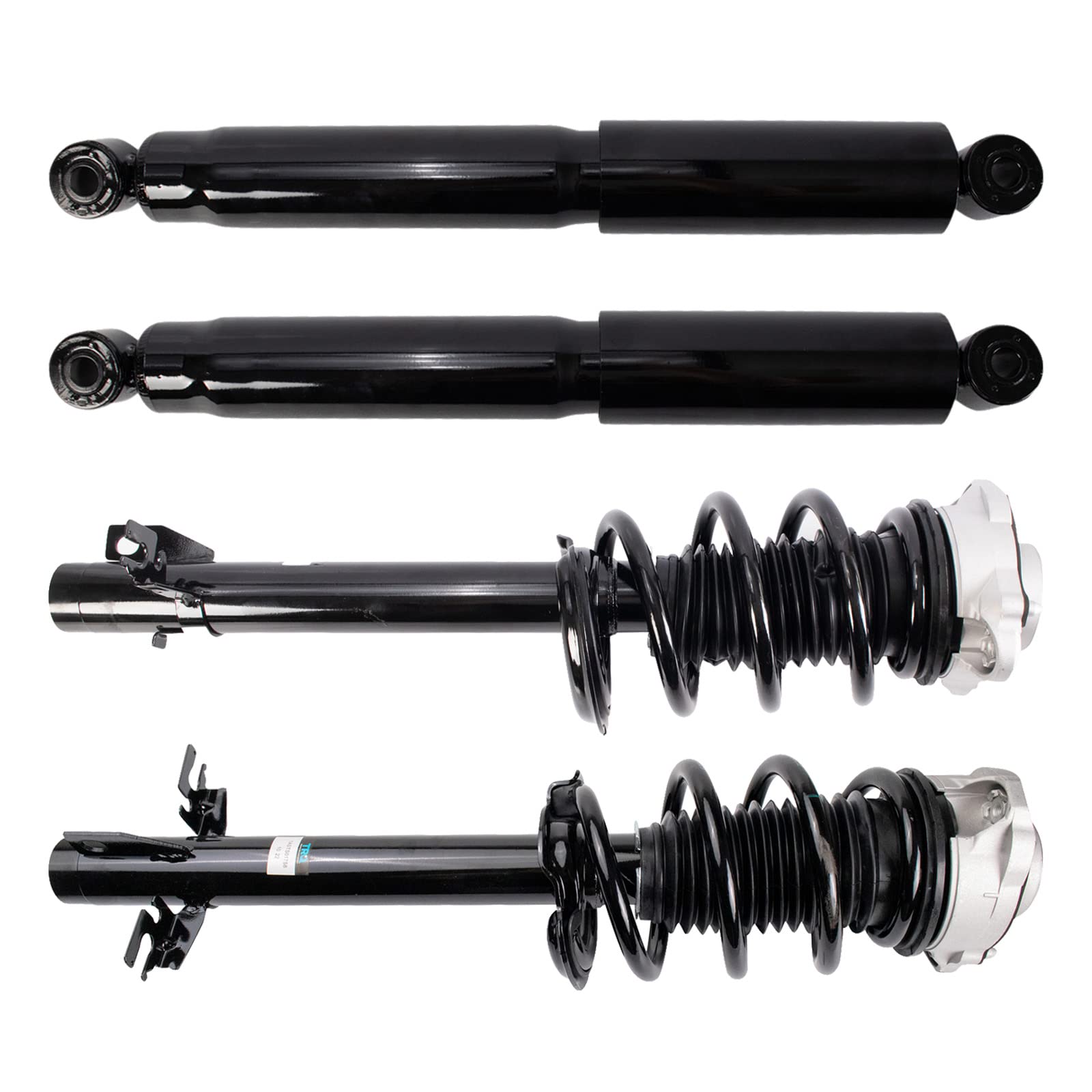 Trq Front And Rear Complete Strut Assembly & Shock Absorber Kit Complete Strut & Coil Spring Assembly Compatible With 2014-2022 