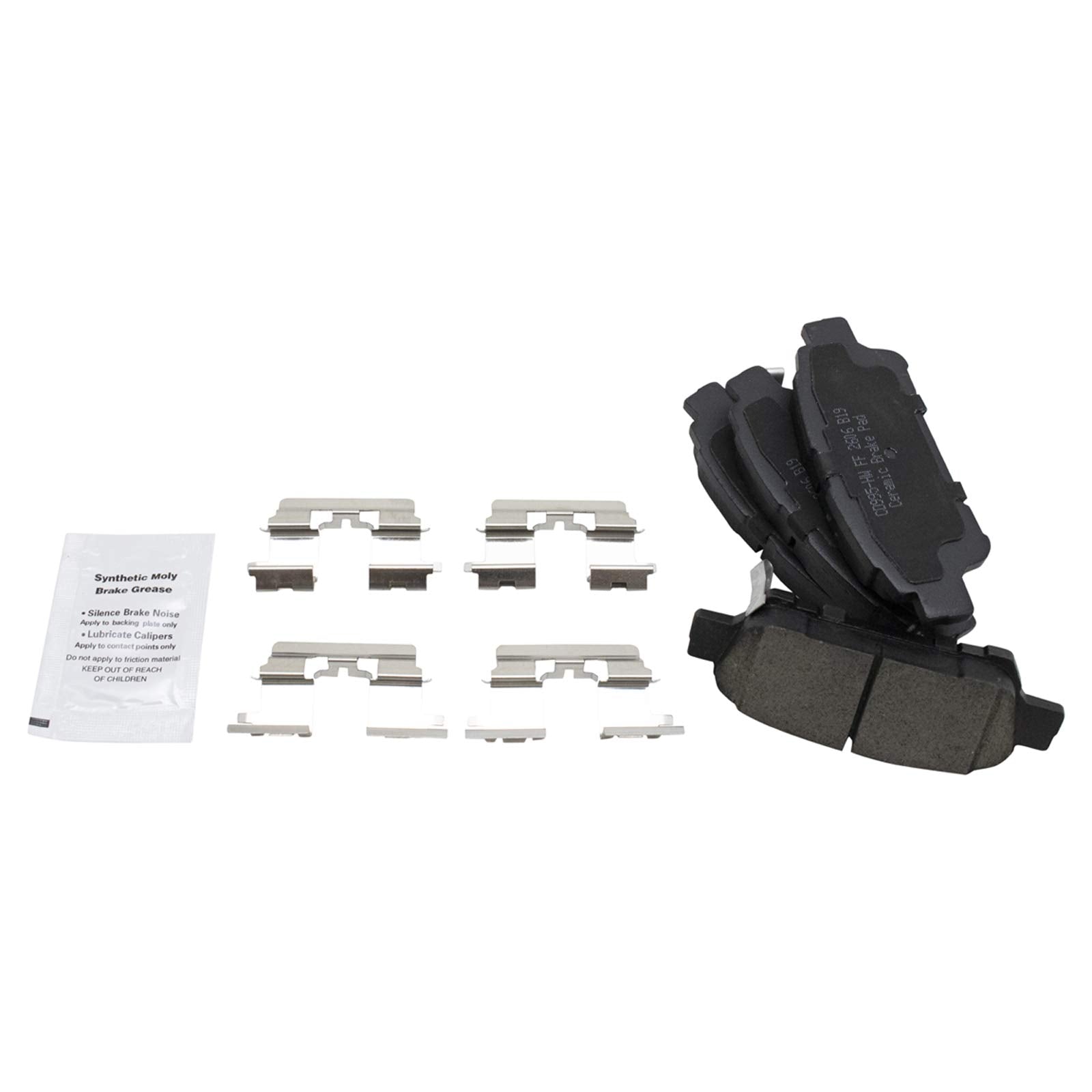 TRQ Rear Brake Pad & Rotor Kit Brake Pads Brake Rotor Ceramic Compatible with 2004-2010 Toyota Sienna