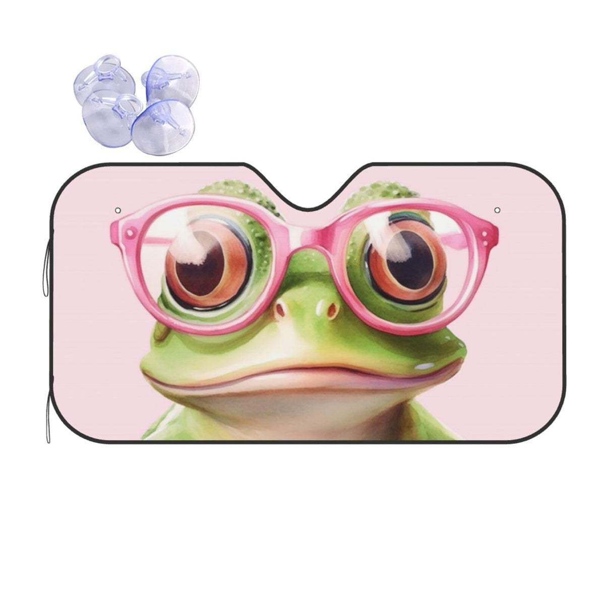 Funny Frog Car Sun Shade Windshield Sunshade Foldable Front Window Shield Cover for Truck SUV