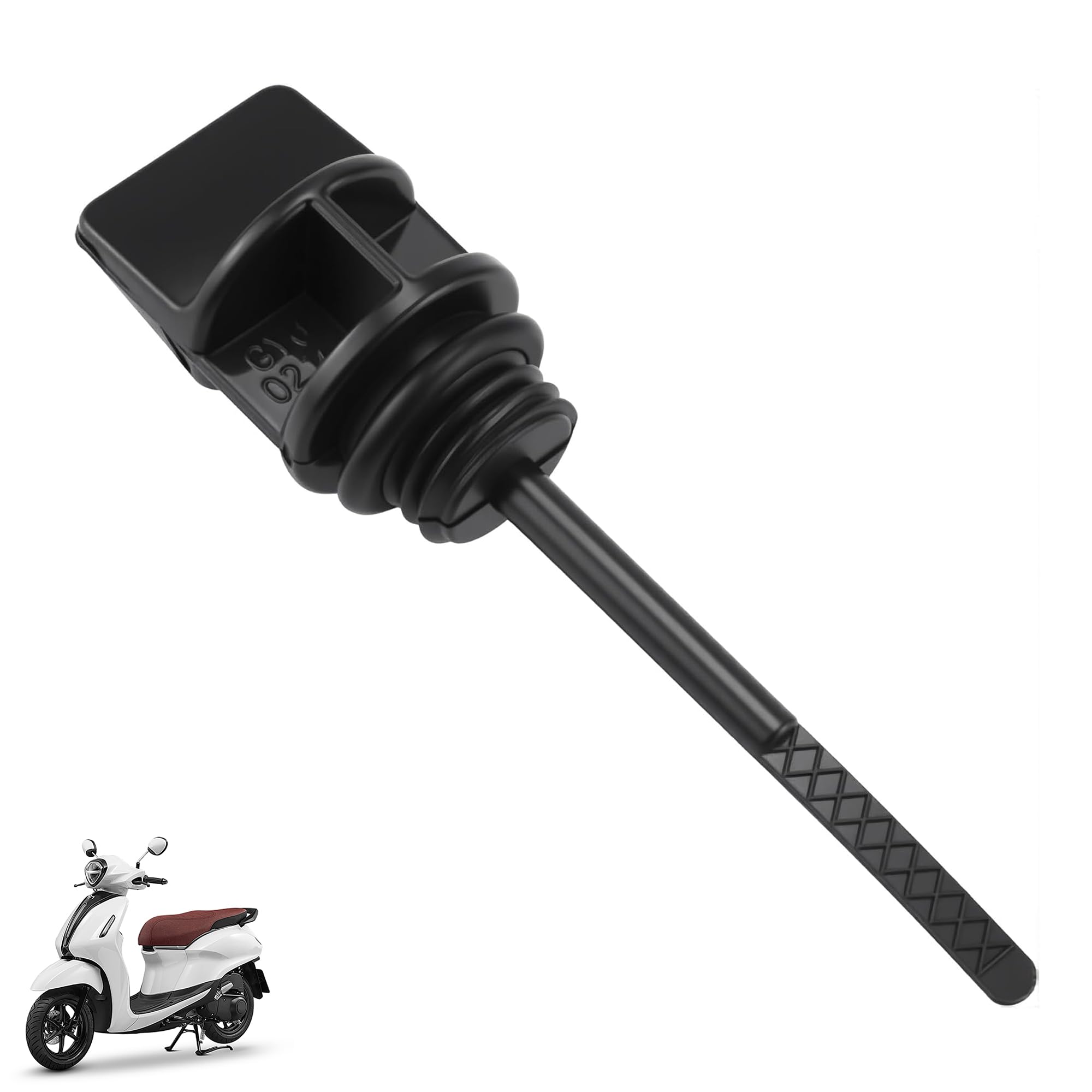 JOYYANGFANG 81mm Engine Dipstick Dip Stick Oil Fill Cap for Chinese Scooter Moped ATV Go Kart 4-Stroke GY6 50cc-150cc Engines