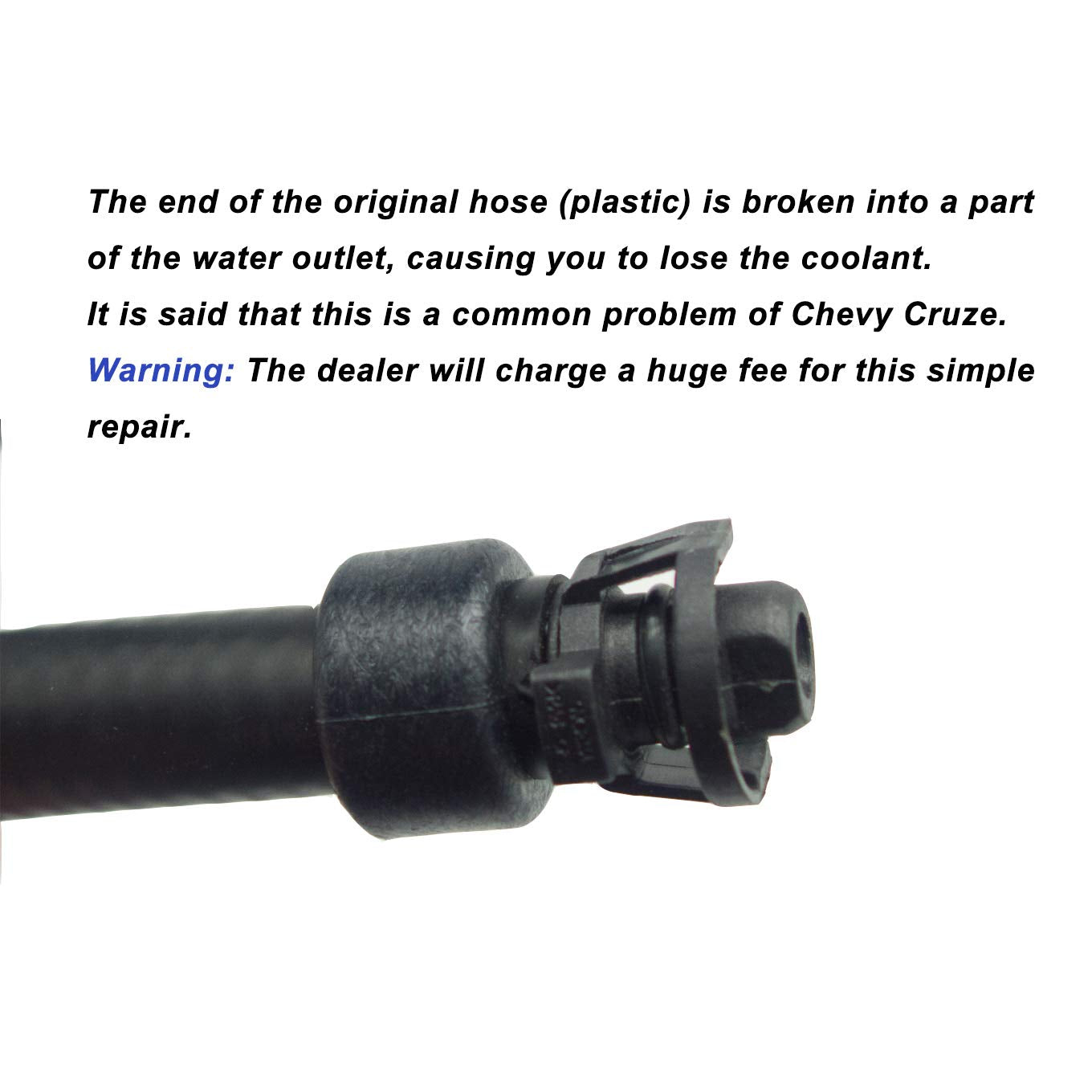 13251447 Coolant Bypass Hose Inlet Hose, For Gm Radiator Upper Inlet Coolant Bypass Hose Fits For Chevrolet Cruze 1.4L Engine 2011-2016