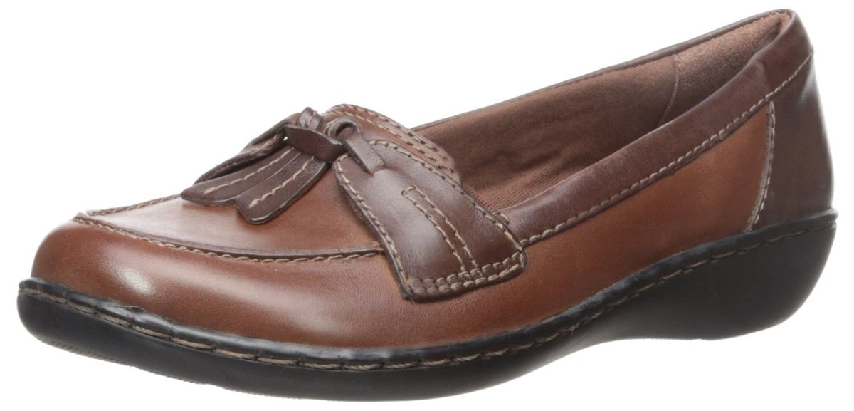 Clarks Womens Ashland Bubble Slip-On Loafer, Brown Multi, 10 W Us