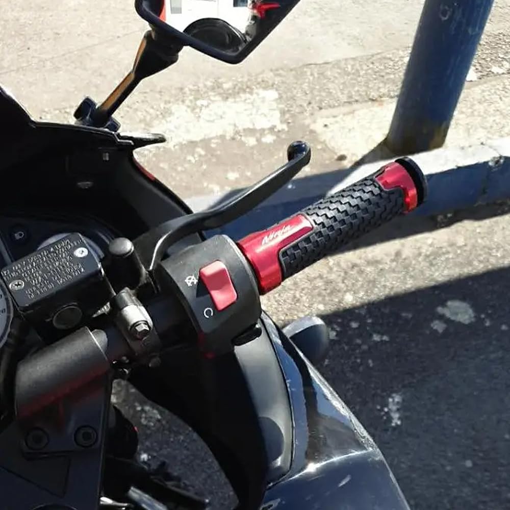 ZYAKOMO 7/8 22mm CNC Aluminum Motorcycle Handlebar Grips Compatible with 2025 Ninja 500 Ninja 650 Ninja 400 300 1000 2017-2024