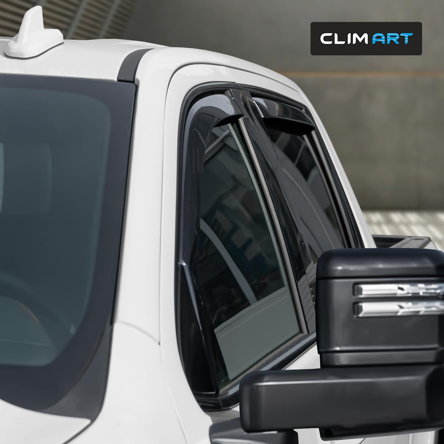 Clim Art In-Channel Incredibly Durable Rain Guards For Chevy Silverado/Sierra 2500Hd/3500Hd 2020-2025 Crew Cab, Original Window