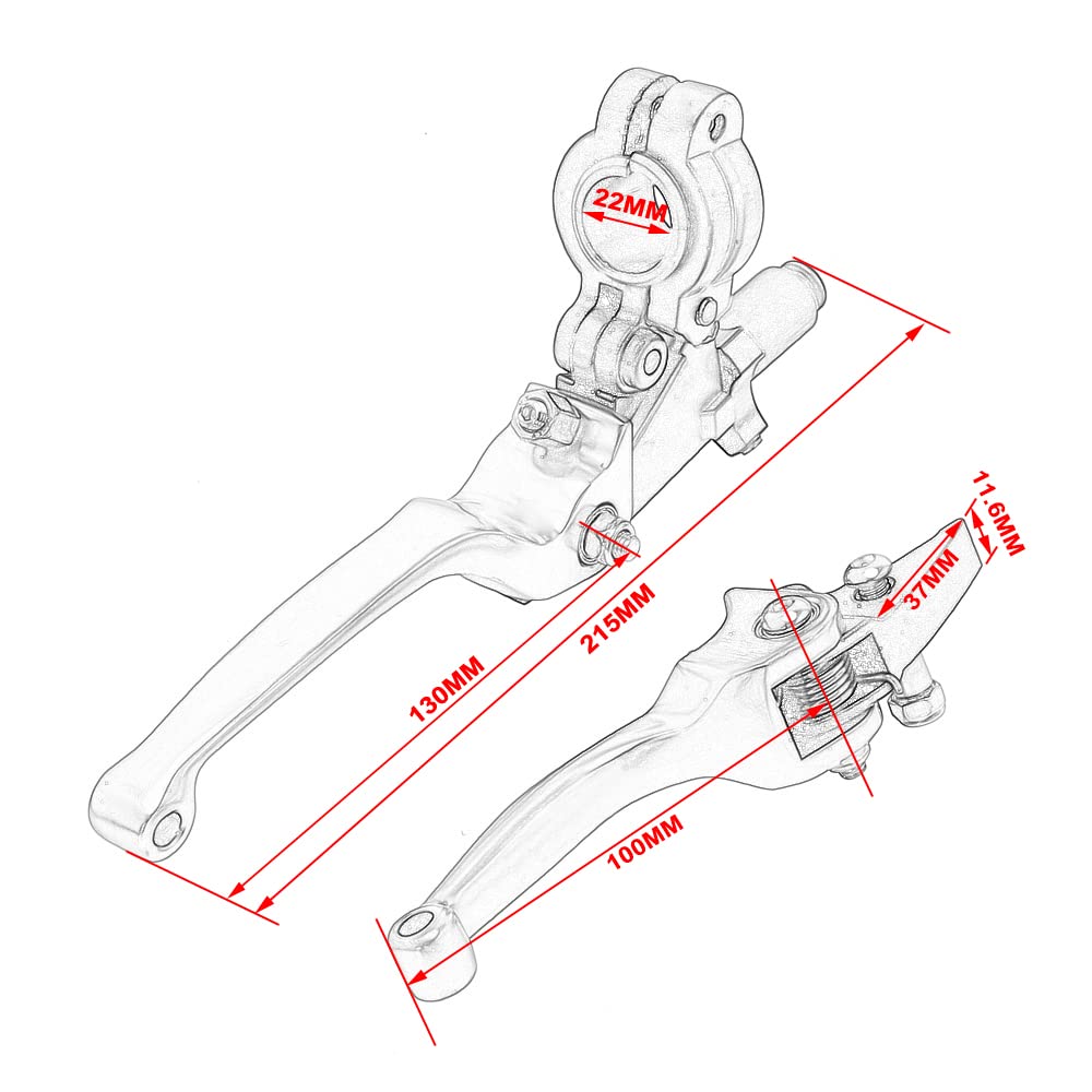 Jfg Racing Motorcycle Brake Clutch Lever 7/8'' 22Mm Folding Levers Aluminum Alloy Universal For Crf50 Klx Ssr Ttr 110 125 150 20