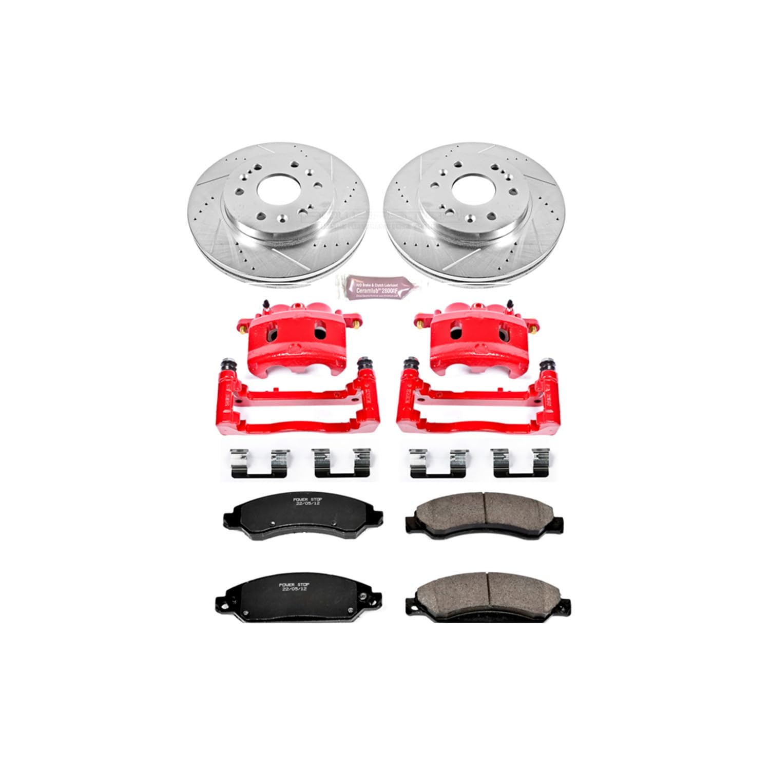 Power Stop KC2067 Performance Brake Kit with Calipers For Escalade, ESV, EXT | Silverado 1500 Suburban 1500 | Sierra 1500 Yukon
