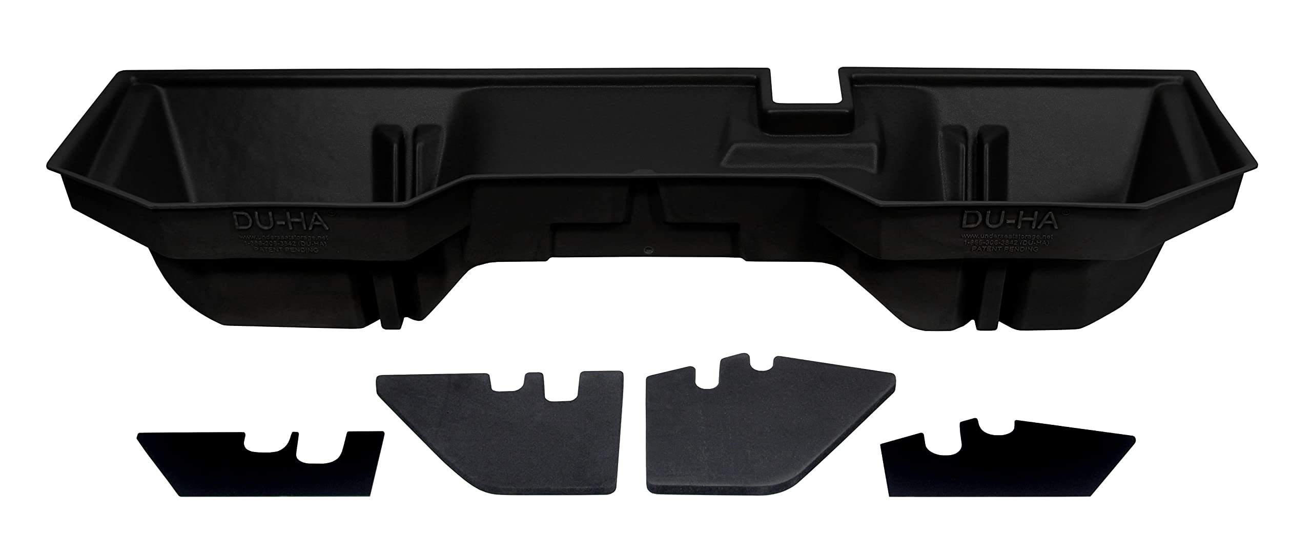 Du Ha Under Seat Storage Fits 02-24 Ram 1500 & 03-25 2500 3500 Quad Cab/Crew Cab (Classic Body) W/O Factory Subwoofer | Black Heavy-Duty Multi Tool Organizer | 30016