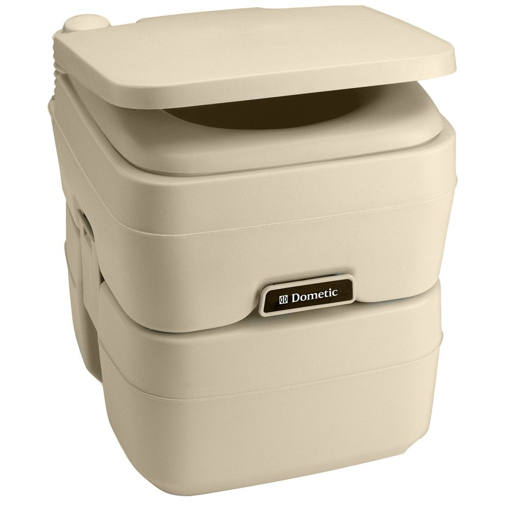 Dometic 965 Msd Portable Toilet W/Mounting Brackets - 5 Gallon - Parchment