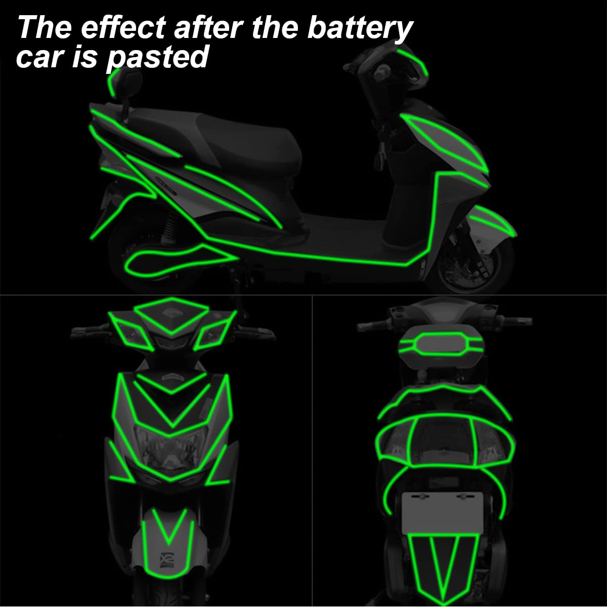 0.4''  197'' Car Reflective Strips Stickers for Body Rim, Funny DIY Warning Safety Decoration Strip Decals, Self-Adhesive Night