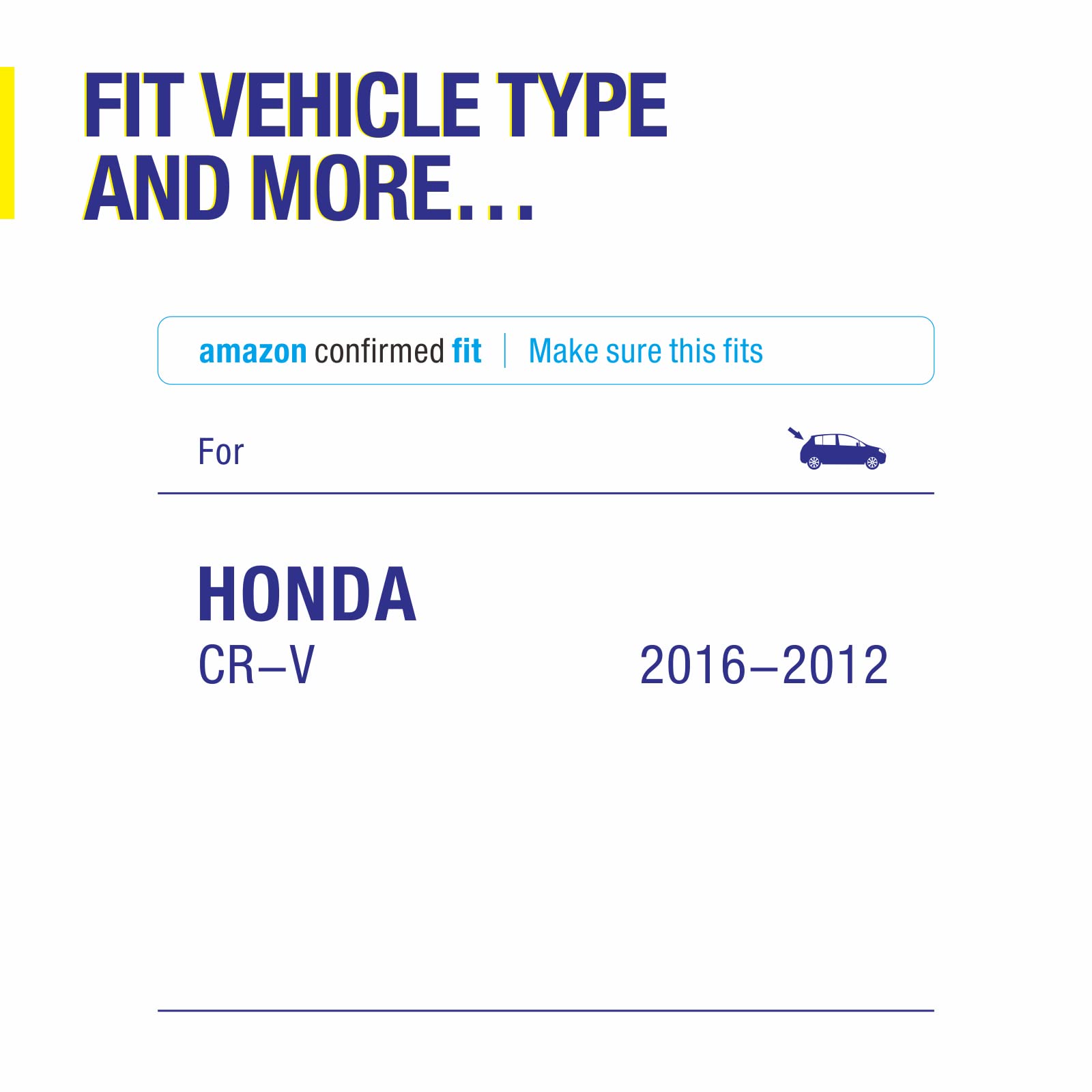 5 Plus Back Windshield Wiper Blades 13 Inch (Pack Of 2), Replacement For Honda Crv 2016 2015 2014 2013 2012 And More, Premium Al