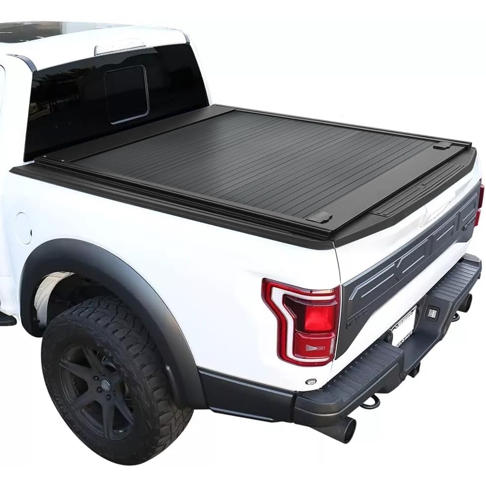 Syneticusa Mb Retractable Hard Tonneau Cover Fits 2004-2025 Ford F-150 56    (67   ) Truck Bed (Incl. Raptor/Lightning) Powder C