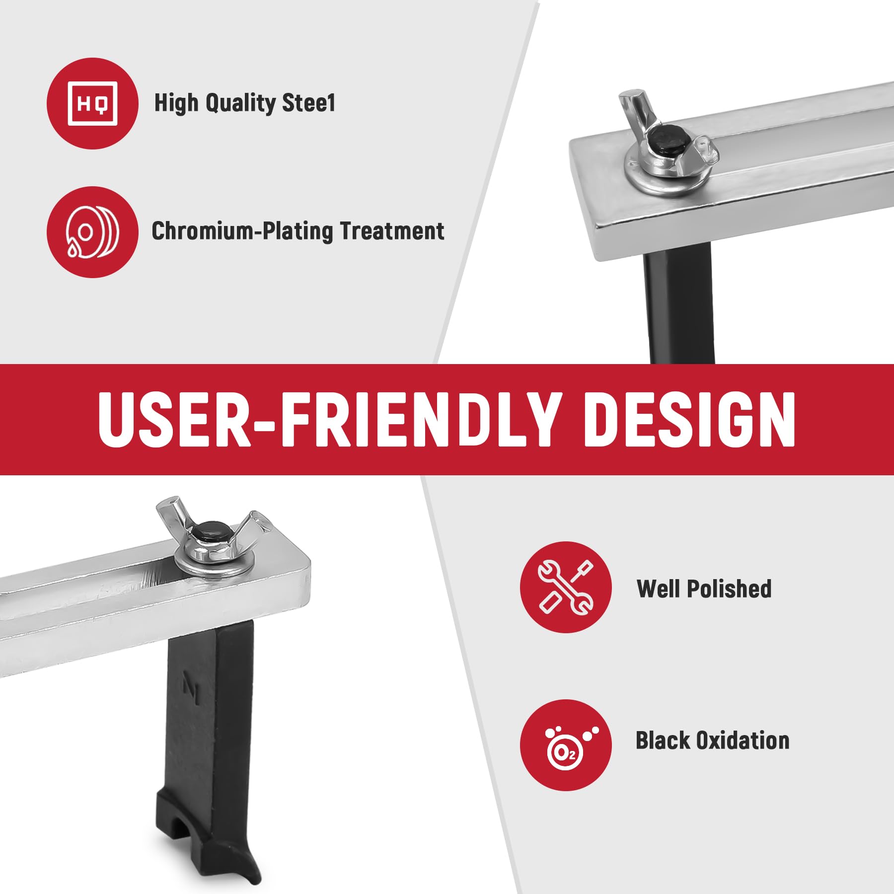 Universal Fuel Pump Removal Tool, Adjustable Two Jaws Fuel Pump Lock Ring Tool, Chromium Plated Steel Fuel Tank Lid Cover Remova