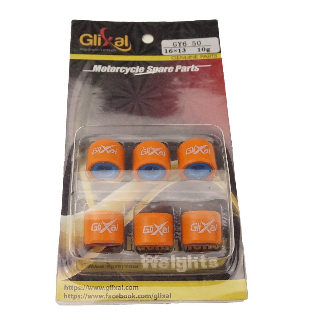 Glixal Atks-04015 16X13Mm High Performance Racing Variator Roller Weights Set 139Qmb Gy6 50Cc - 100Cc Scooter Moped Atv (10 Gram