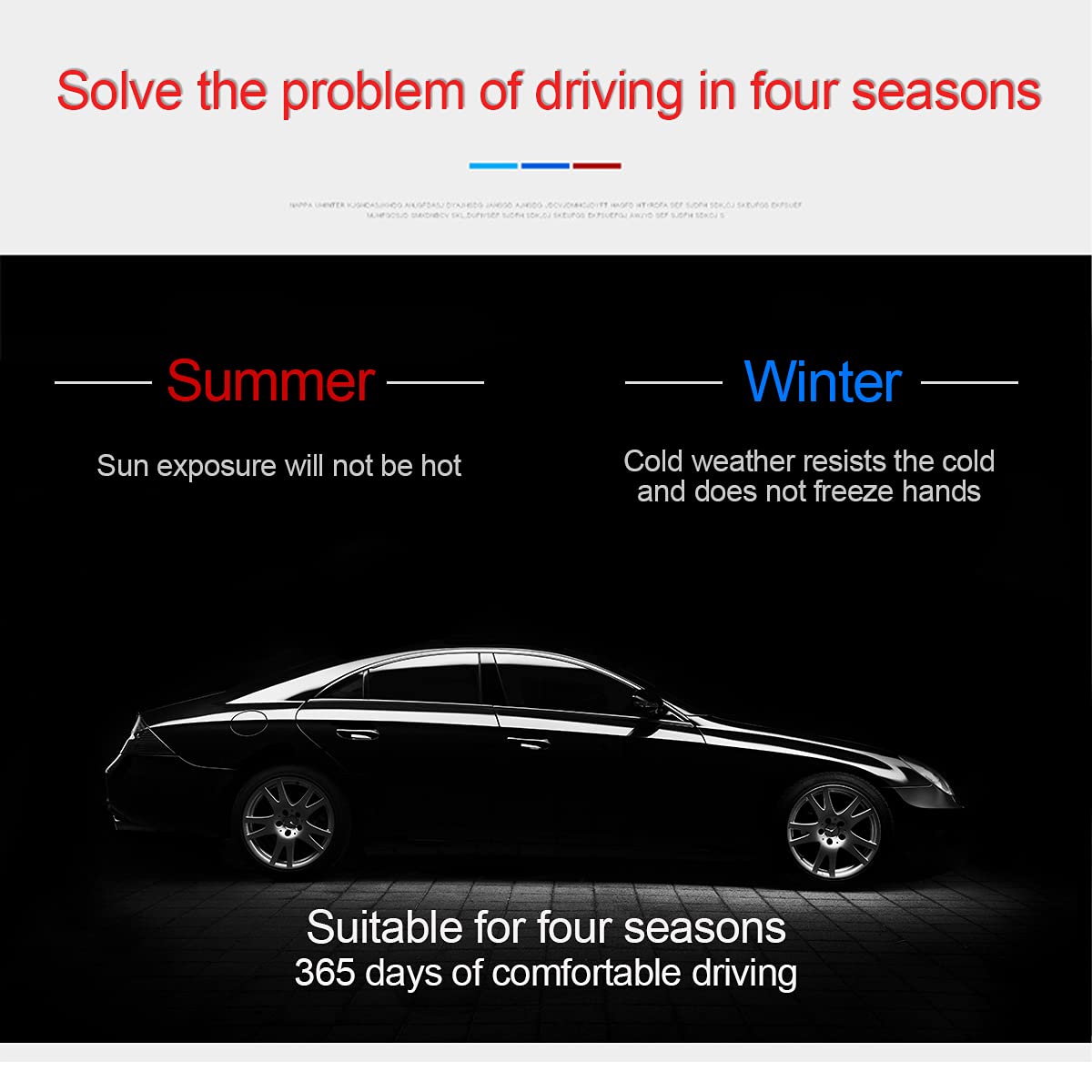 Car Steering Wheel Cover, Microfiber Pu Leather Elastic Carbon Fiber Auto Steering Wheel Protector, 15 Inch Breathable Anti-Slip For Women Men, Car Interior Accessories For Most Cars (Black/Wine Red)