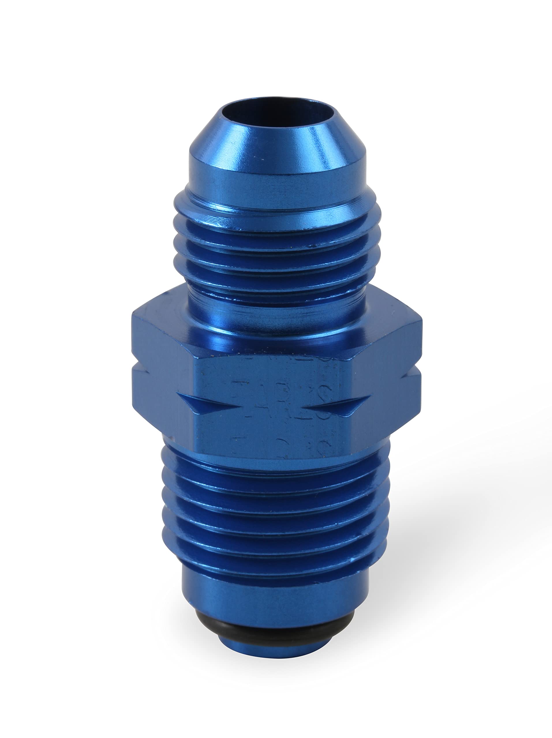 Earl'S - 991955Erl Blue Anodized Aluminum -6An Male To 16Mm By 1.5 Power Steering/ Fuel Injection Adapter Fitting