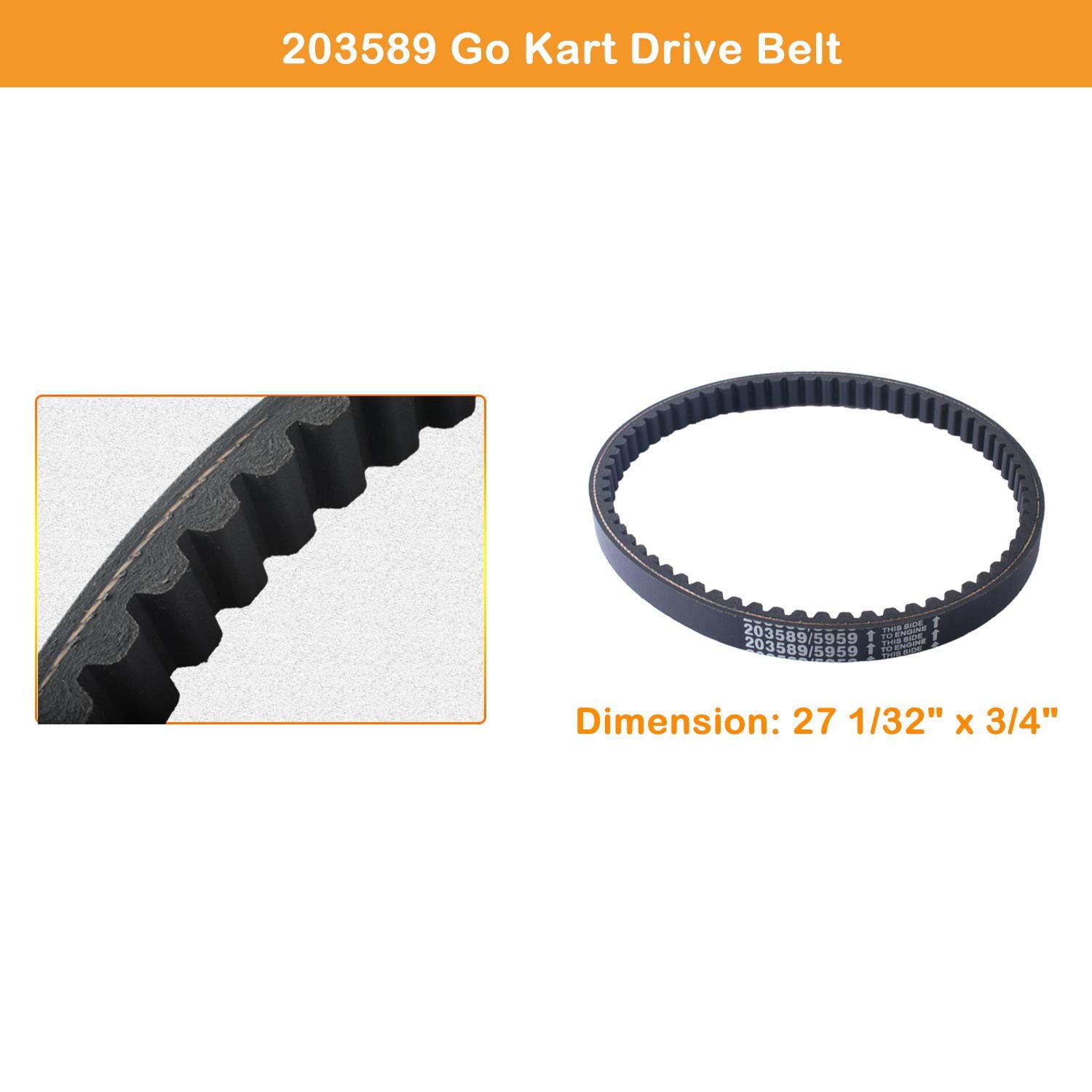 30 Series Torque Converter Clutch, 3/4'' Bore with 203589 Go Kart Drive Belt for Compatible with Comet 219552, TAV2 30-75 Manco