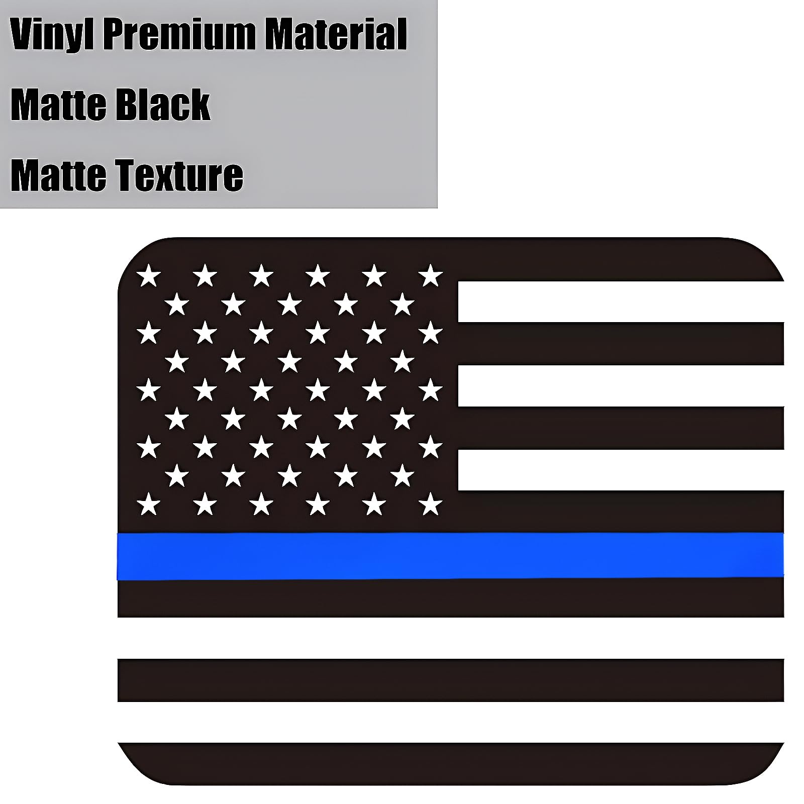 Fits Ford F150 F250 F350 2022 2023 2024 Rear Middle Back Sliding Window American US Flag Vinyl Decal Matte Black Exterior Access