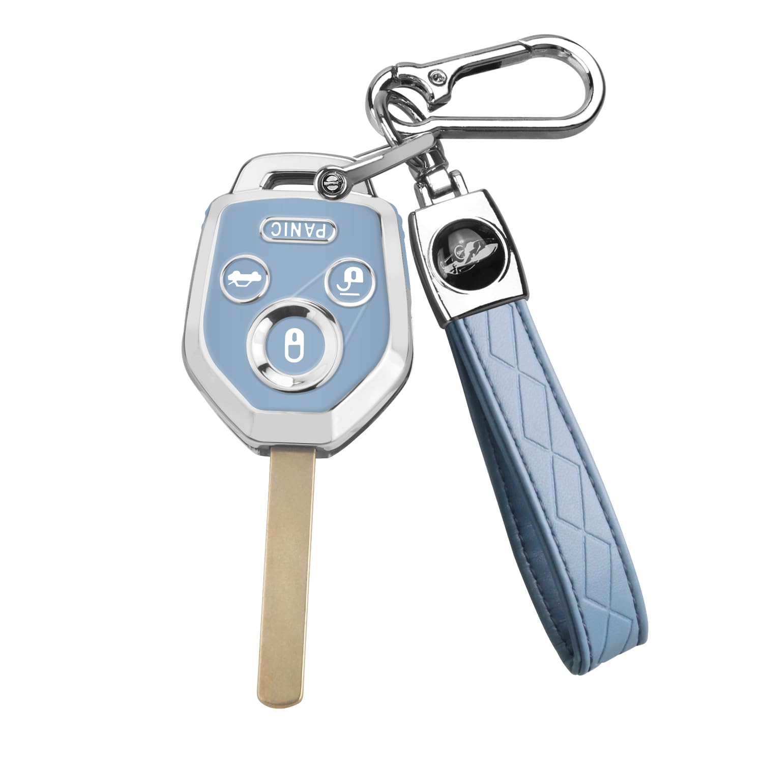 Qbuc For Subaru Key Fob Cover With Keychain Soft Tpu Protection Case Compatible With 2008-2019 Ascent Brz Crosstrek Forester Imp