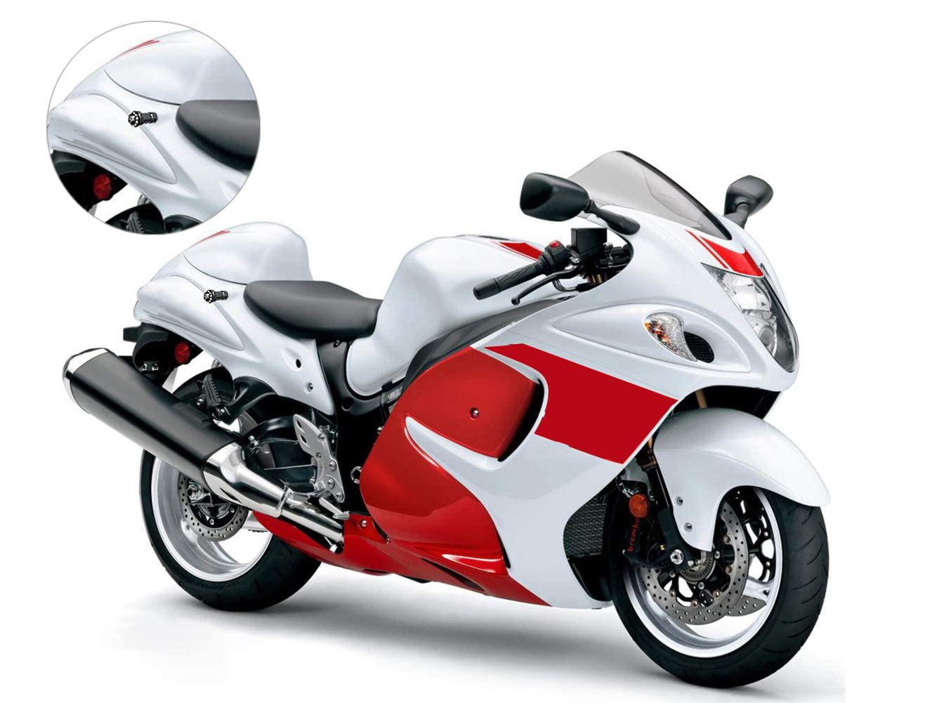 Gidibii Seat Thumb Screws Bolts, Front Mount Screw Cap Compatible With Suzuki Gsx1300R Hayabusa 2008-2020 (2 Pcs,Black)