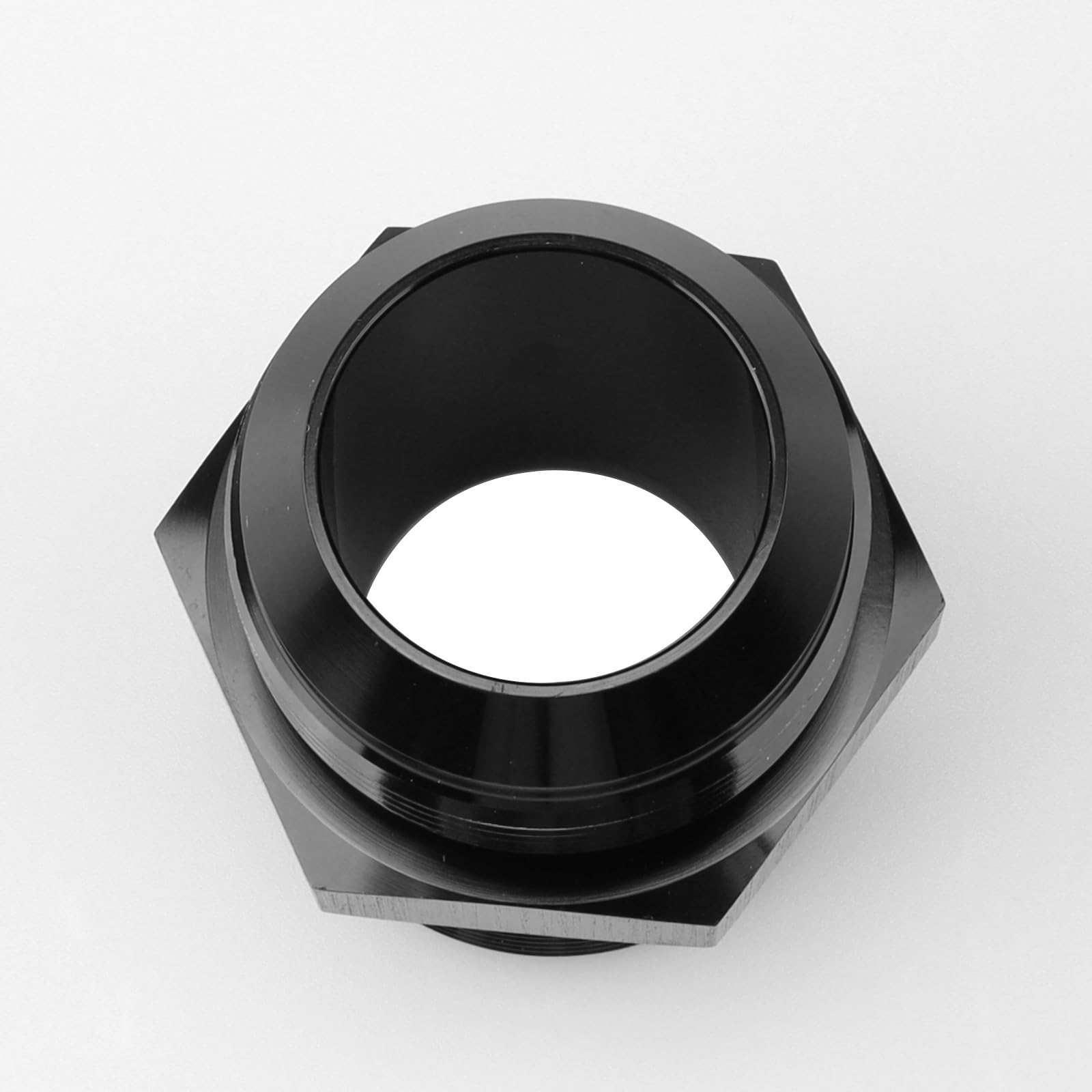 Ac Performance Male 1'' Npt To -16 An Flare Adapter Straight Aluminum Black