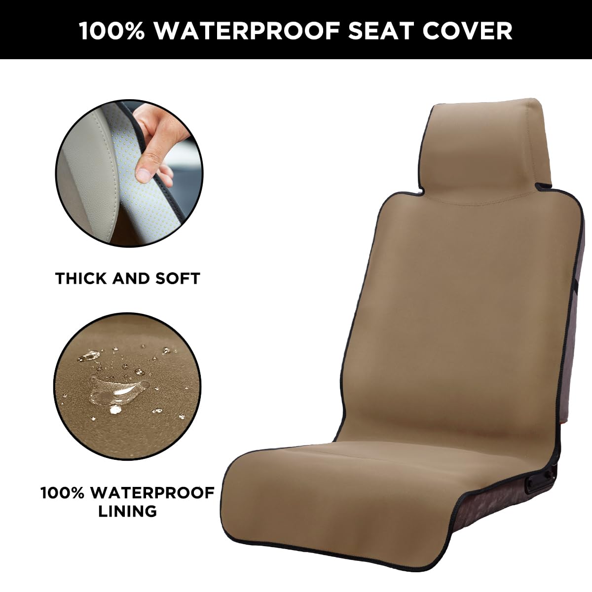 DREAMANIA Waterproof Seat Cover Towel, Premium Sweat Carseat Protector, Perfect for Universal Anti-Slip Car Truck SUV Seat, Grea