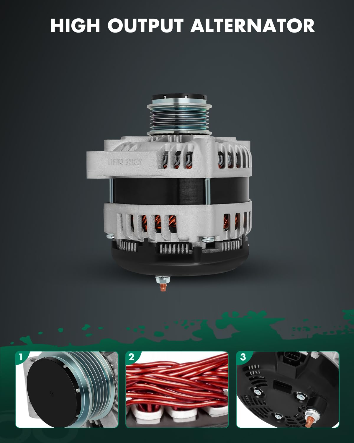 SCITOO Alternator Fits for Chevrolet for Traverse 09-17 & for GMC for Acadia 07-16 & for Buick for Enclave 08-17 & for Saturn fo