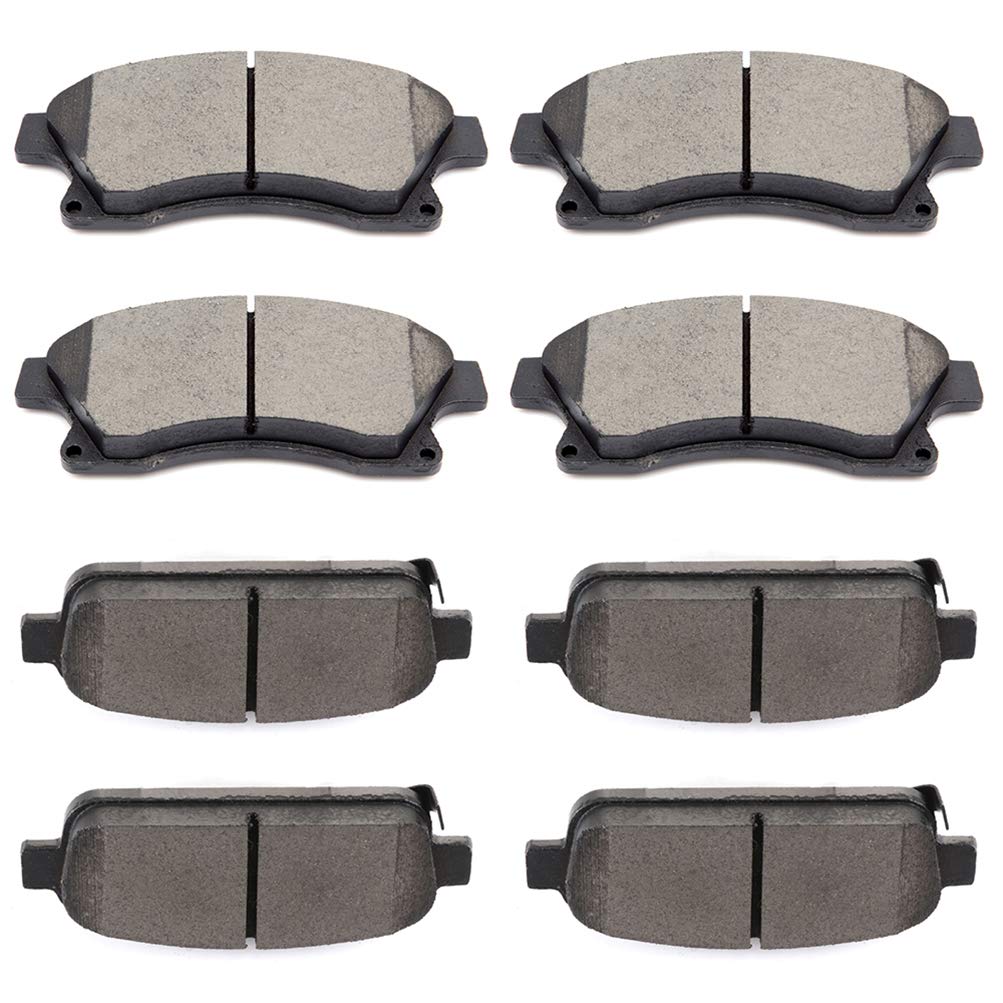 Ceramic Brake Pads Kits,Scitoo 8Pcs Brakes Pads Set Fit For 2011-2015 For Chevrolet Cruze,2016 For Chevrolet Cruze Limited,2013-