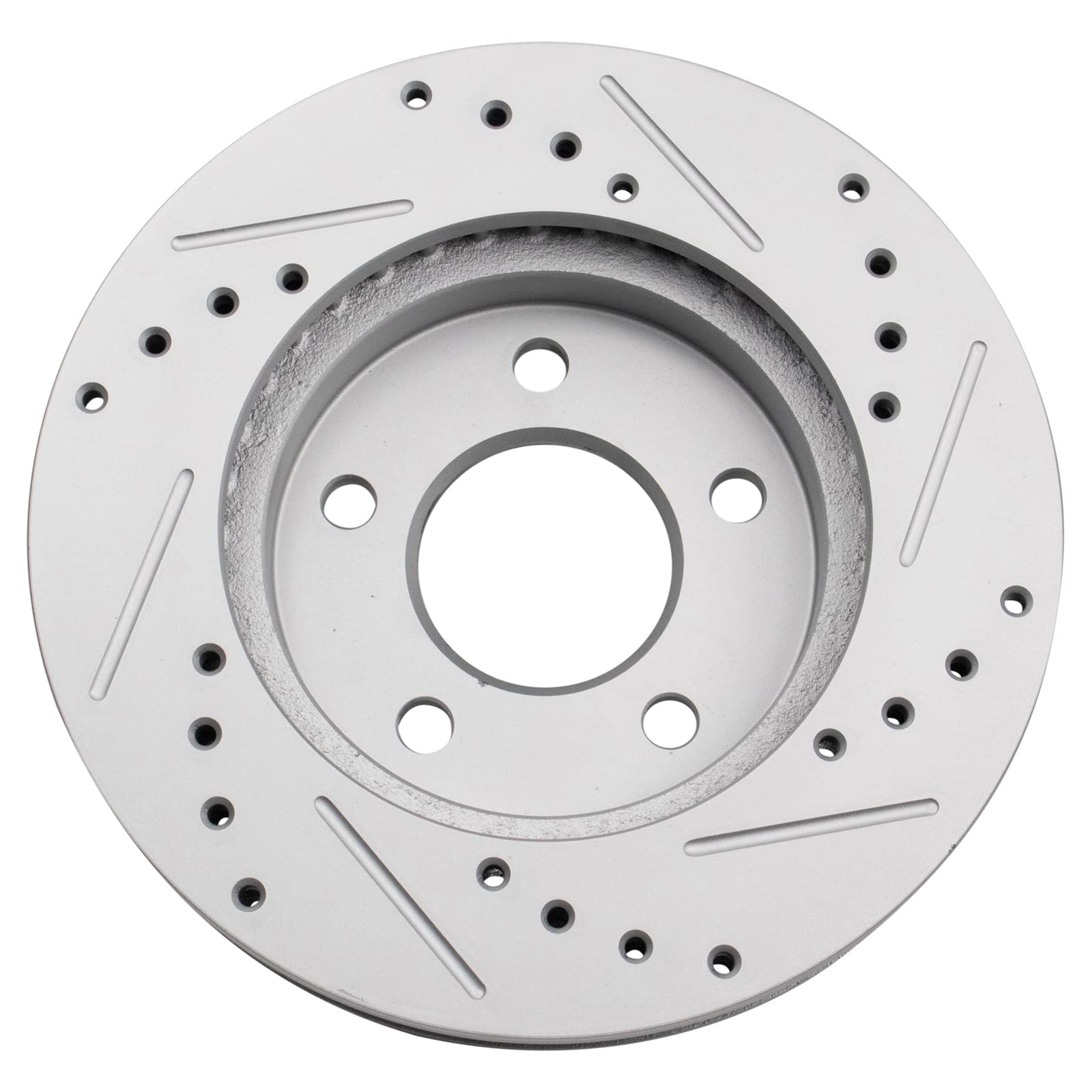 Trq Front Performance Brake Rotors Set Premium G-Coated Cross Drilled & Slotted Compatible With 2002-2007 Buick Rendezvous 2001-