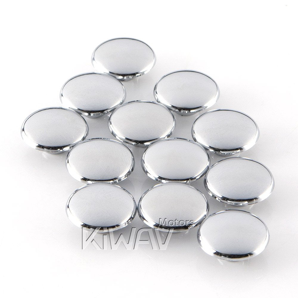 Kiwav Motorcycle Round Bolt Cap Screw Cover Plug Chrome For 8Mm Thread Allen Head Bolts, Ie M6 Allen Key