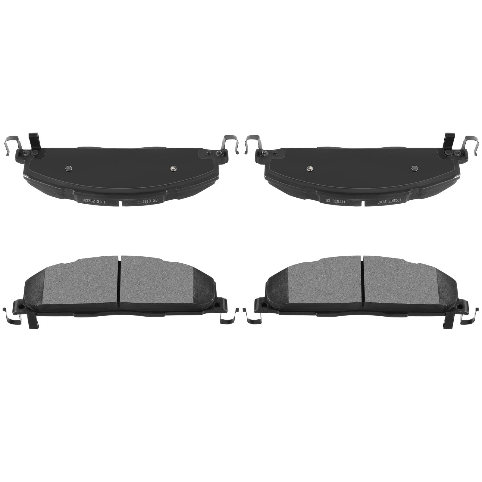 Automuto 4Pcs Rear Semi-Metallic Disc Brake Pads Set D1400 For Dodge Ram 1500, 2500, 3500 Promaster