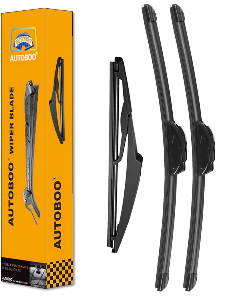 Autoboo 26''+16'' Windshield Wipers With 11'' Rear Wiper Blade Replacement For 2018-2023 Hyundai Kona Electric,2012-2019 Accent,