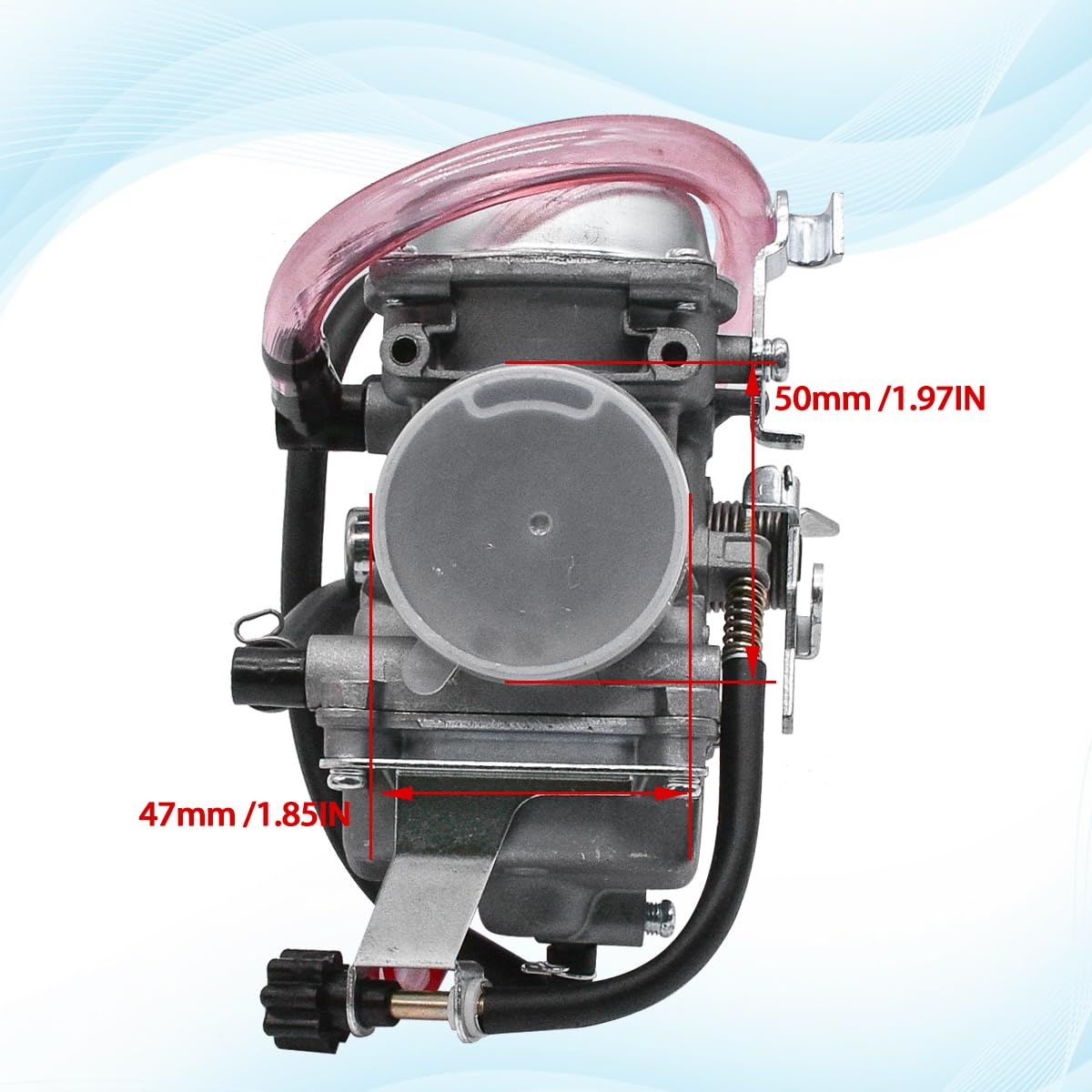 Jdllong Klf300 Carburetor For Kawasaki Klf 300 Bayou 300 1986-1995 1996-2005 Atv Carb With Fuel Valve Petcock Switch
